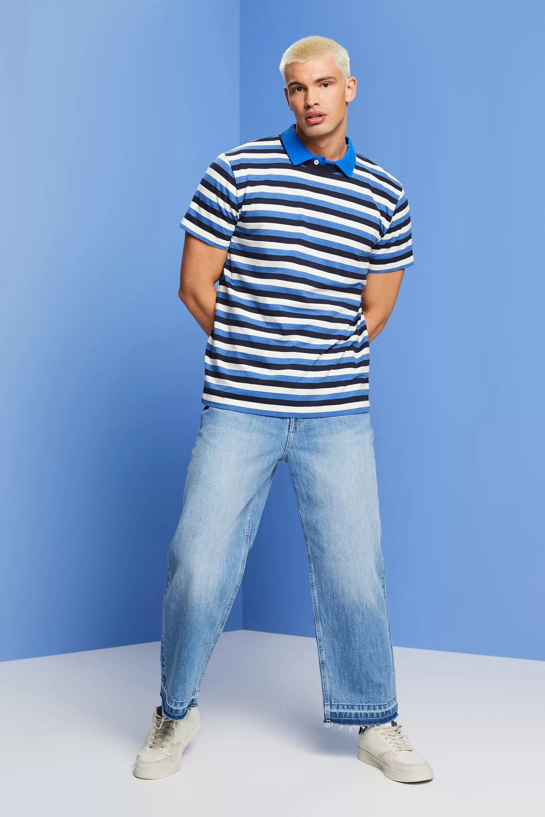 ESPRIT Striped Cotton Jersey T-Shirt at our Online Shop *Men T-Shirts + Polos