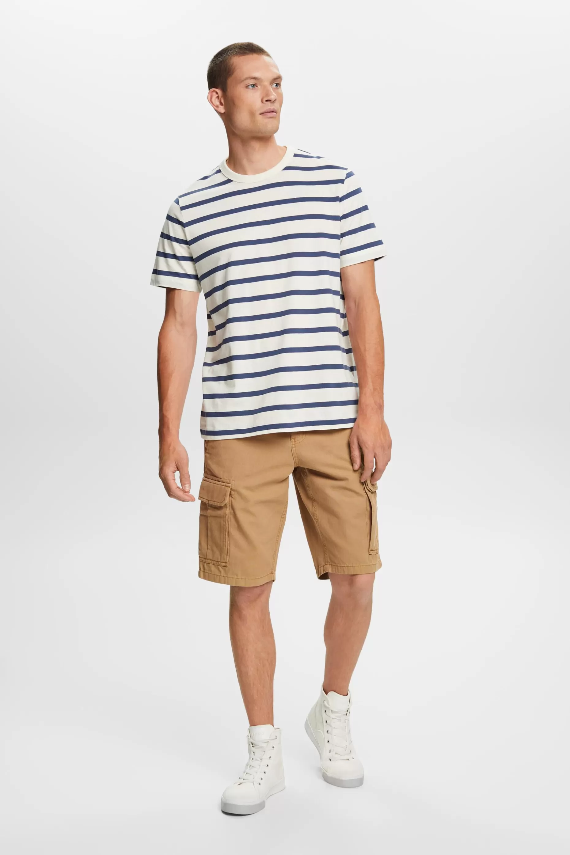 ESPRIT Striped Cotton Jersey T-Shirt at our Online Shop *Men T-Shirts + Polos