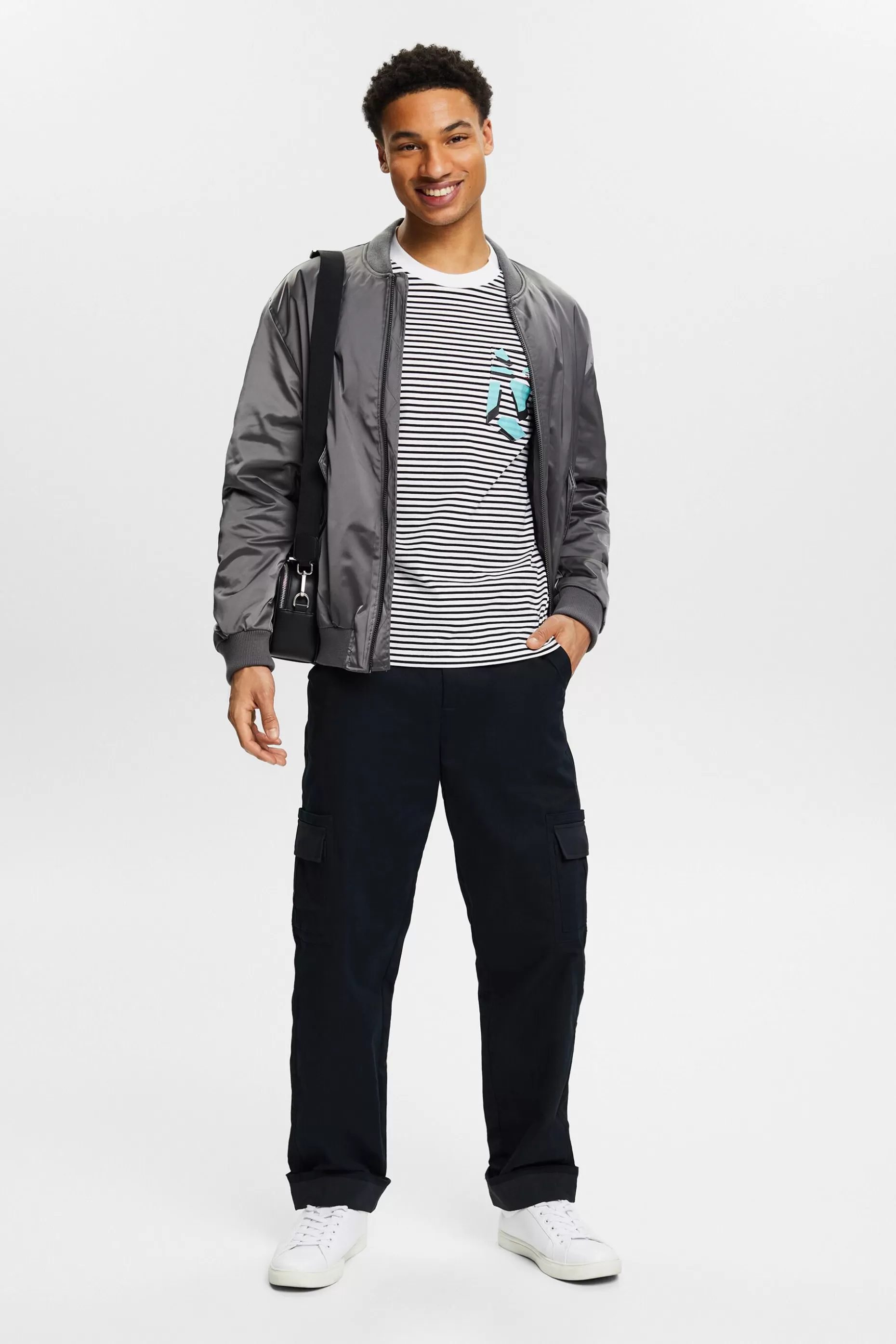 ESPRIT Striped Cotton Jersey T-Shirt at our Online Shop *Men T-Shirts + Polos