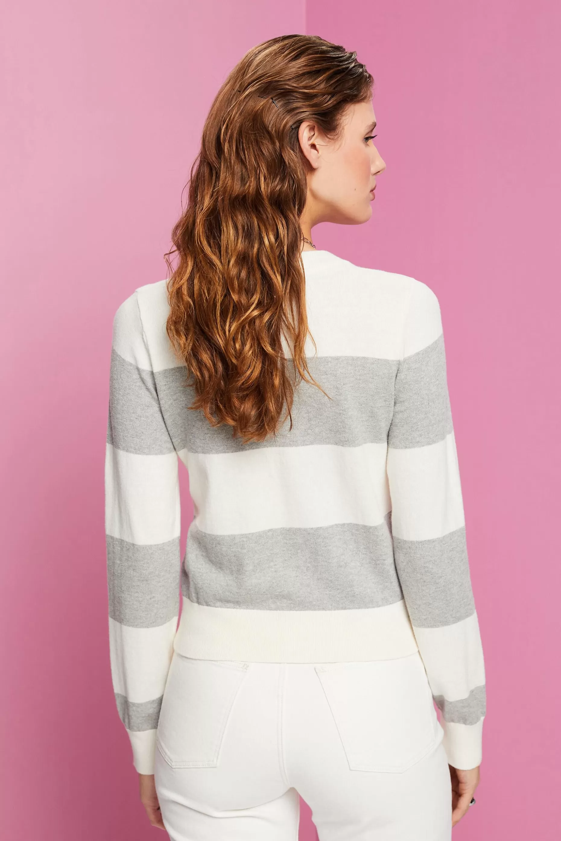 ESPRIT Striped cotton jumper with cashmere at our Online Shop * Sale Under $75