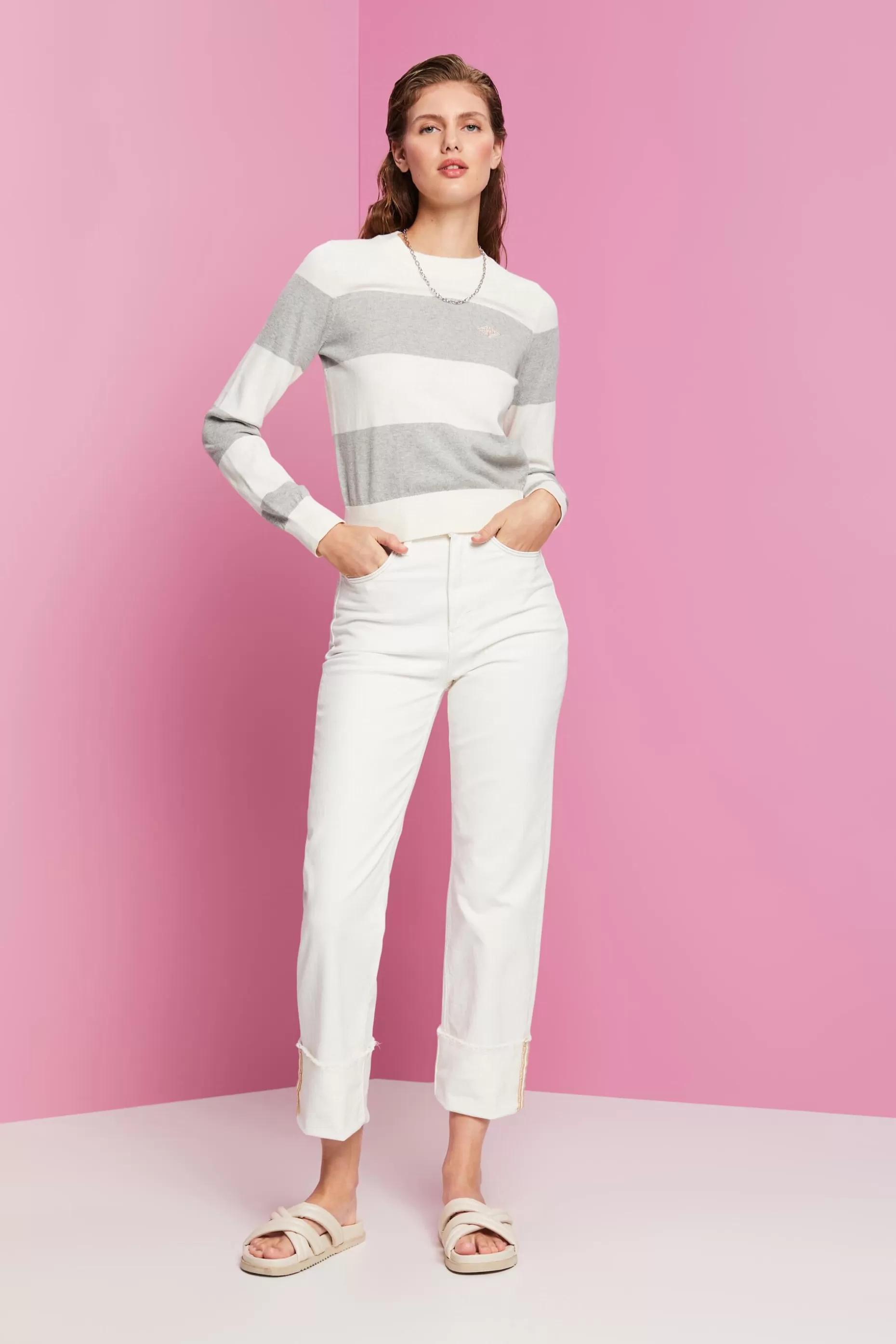 ESPRIT Striped cotton jumper with cashmere at our Online Shop * Sale Under $75