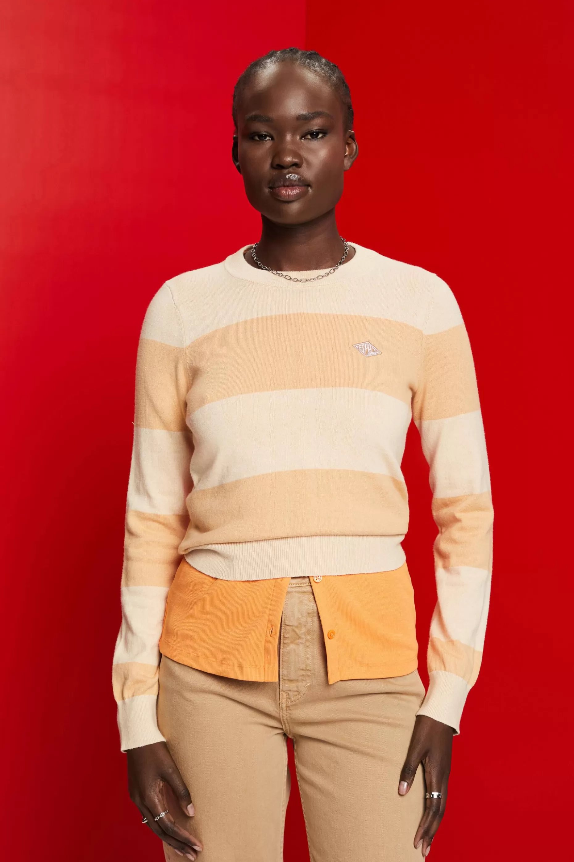 ESPRIT Striped cotton jumper with cashmere at our Online Shop *Women Sweaters