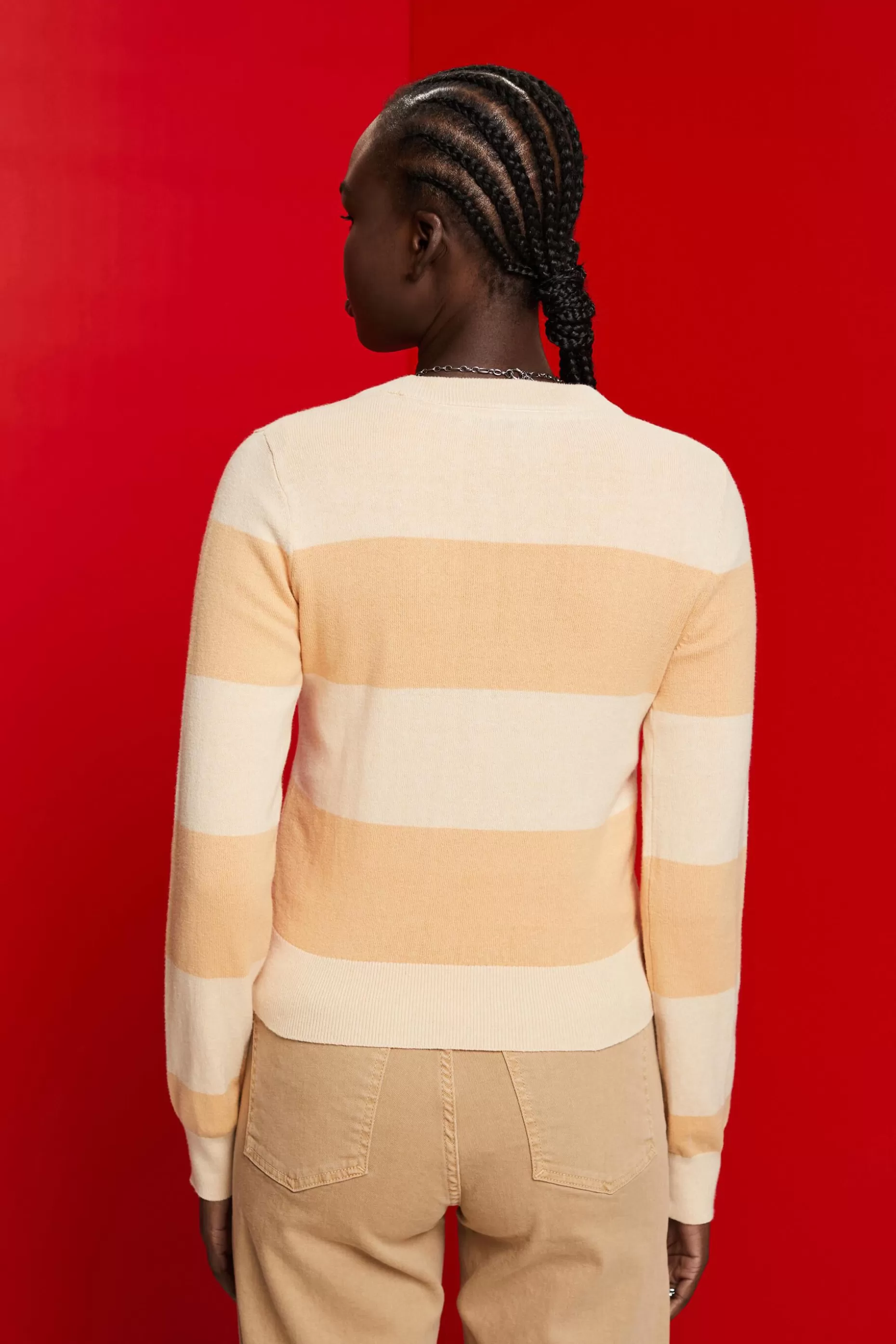 ESPRIT Striped cotton jumper with cashmere at our Online Shop *Women Sweaters