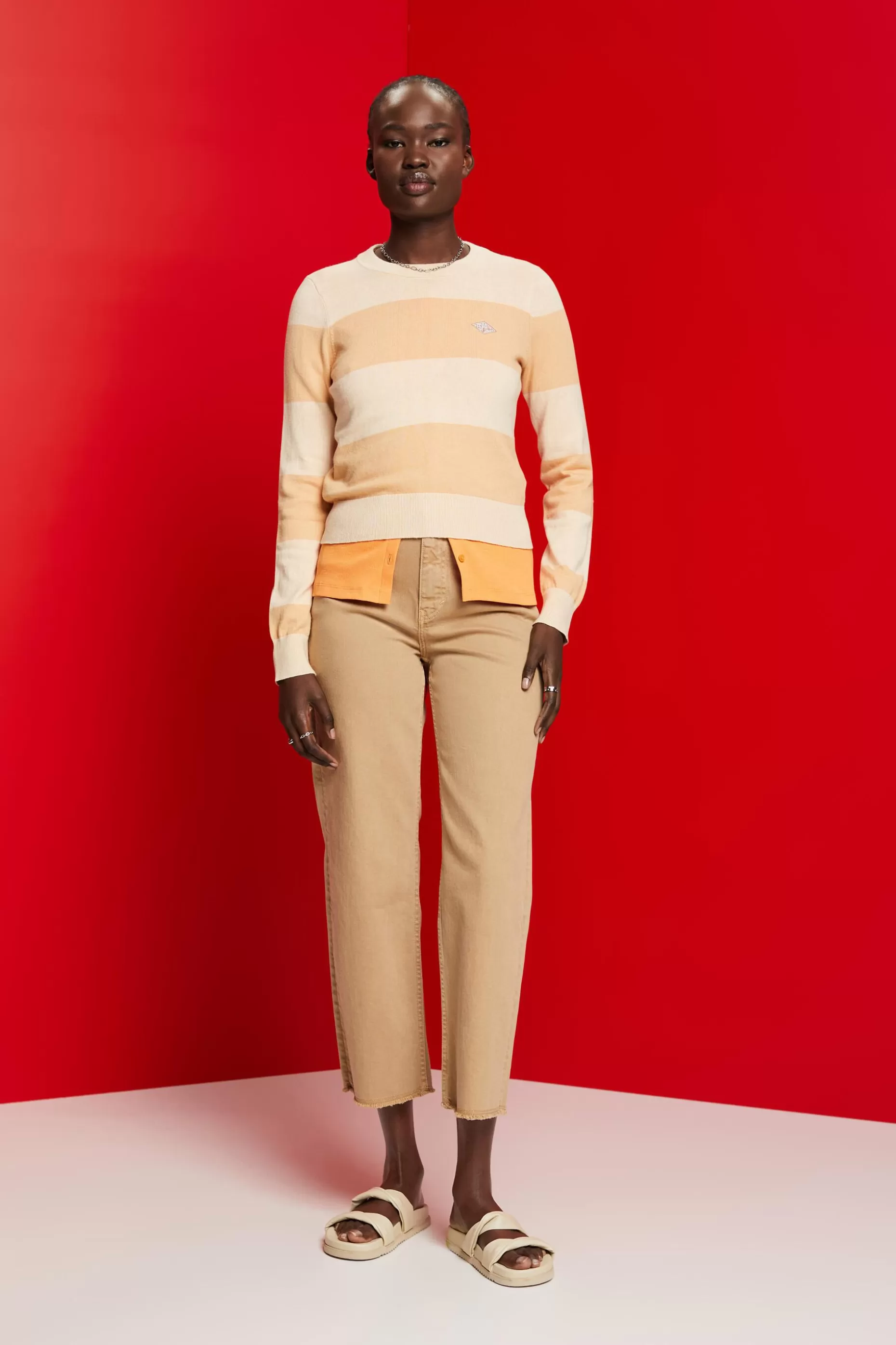 ESPRIT Striped cotton jumper with cashmere at our Online Shop *Women Sweaters