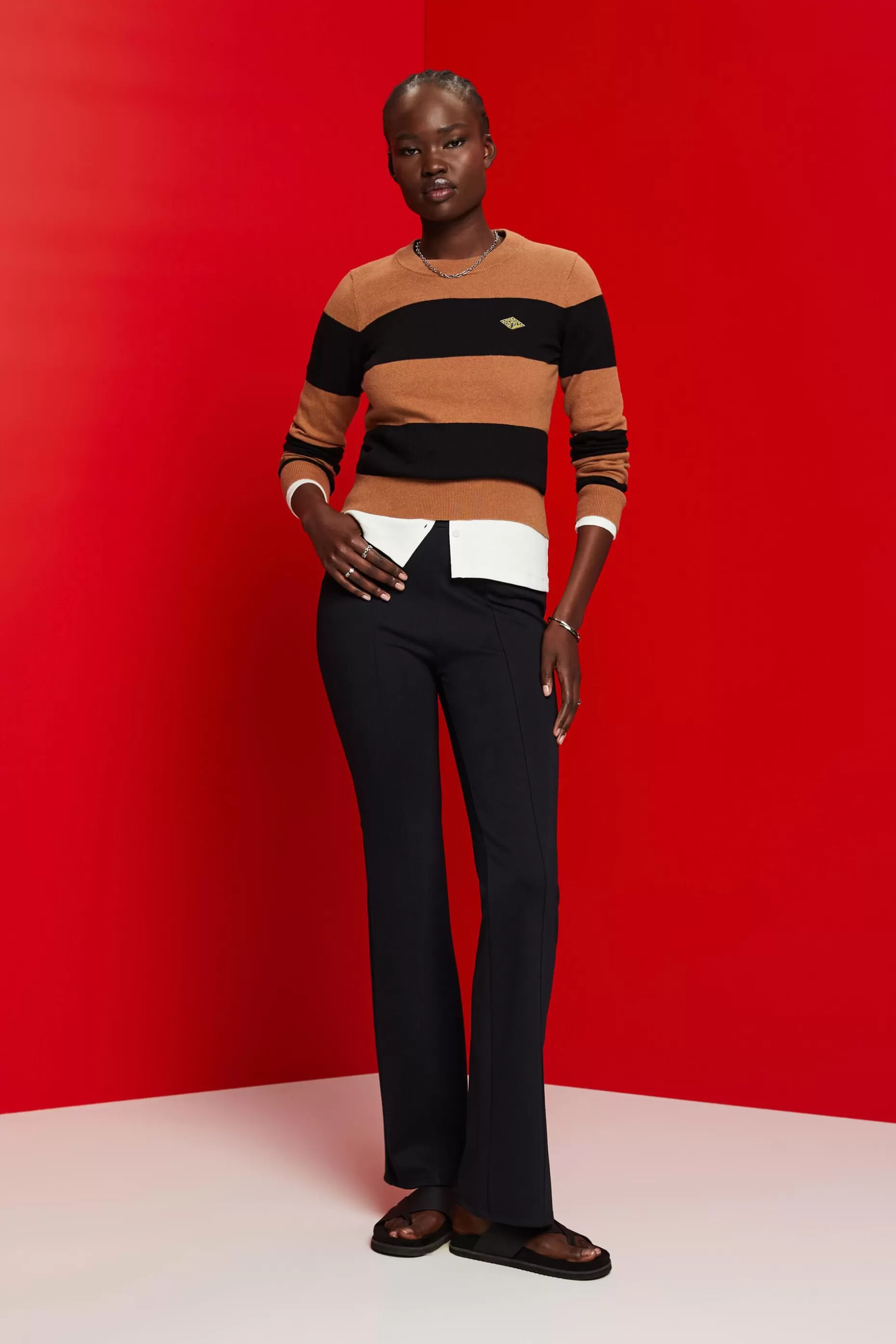 ESPRIT Striped cotton jumper with cashmere at our Online Shop *Women Sweaters