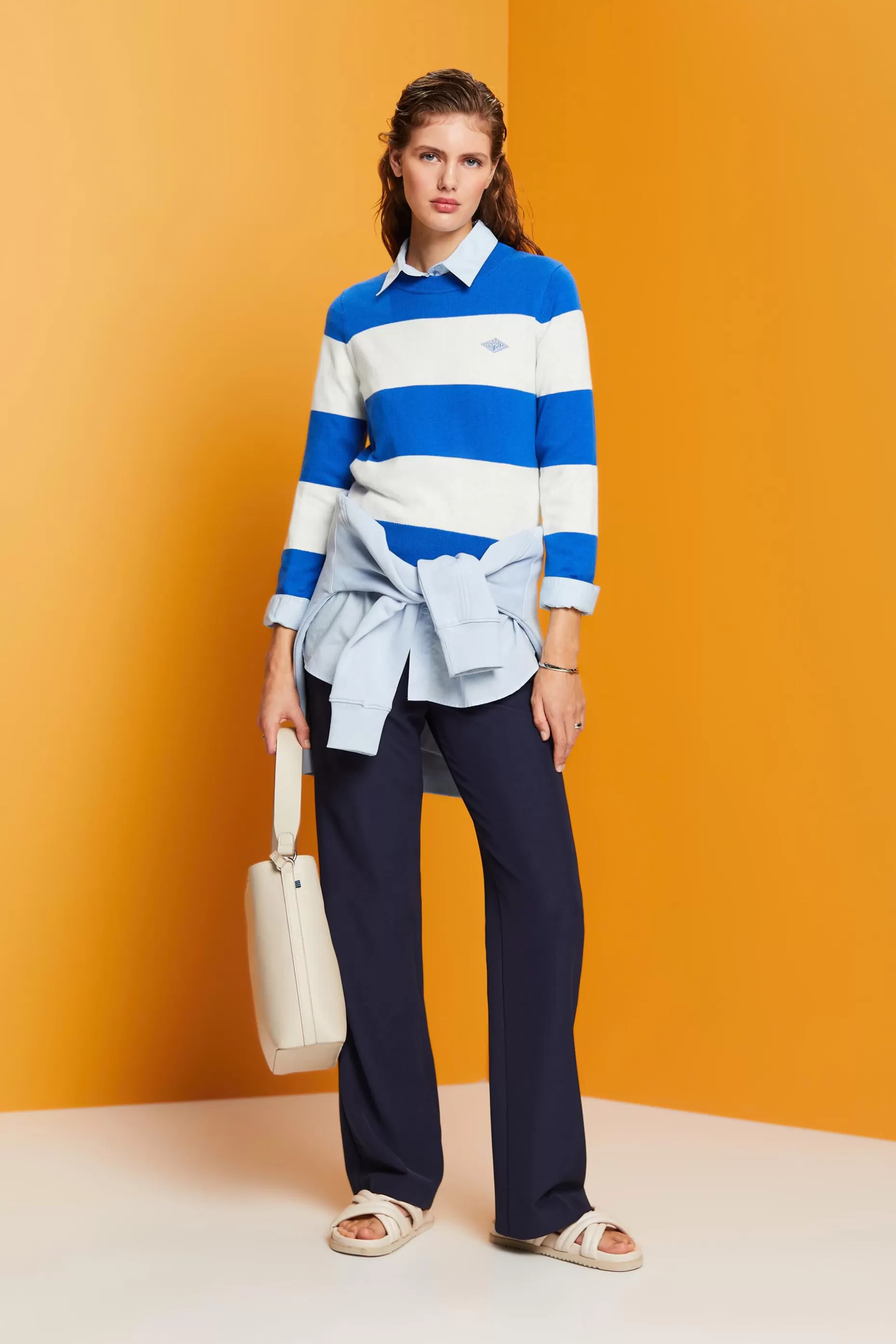ESPRIT Striped cotton jumper with cashmere at our Online Shop *Women Sweaters