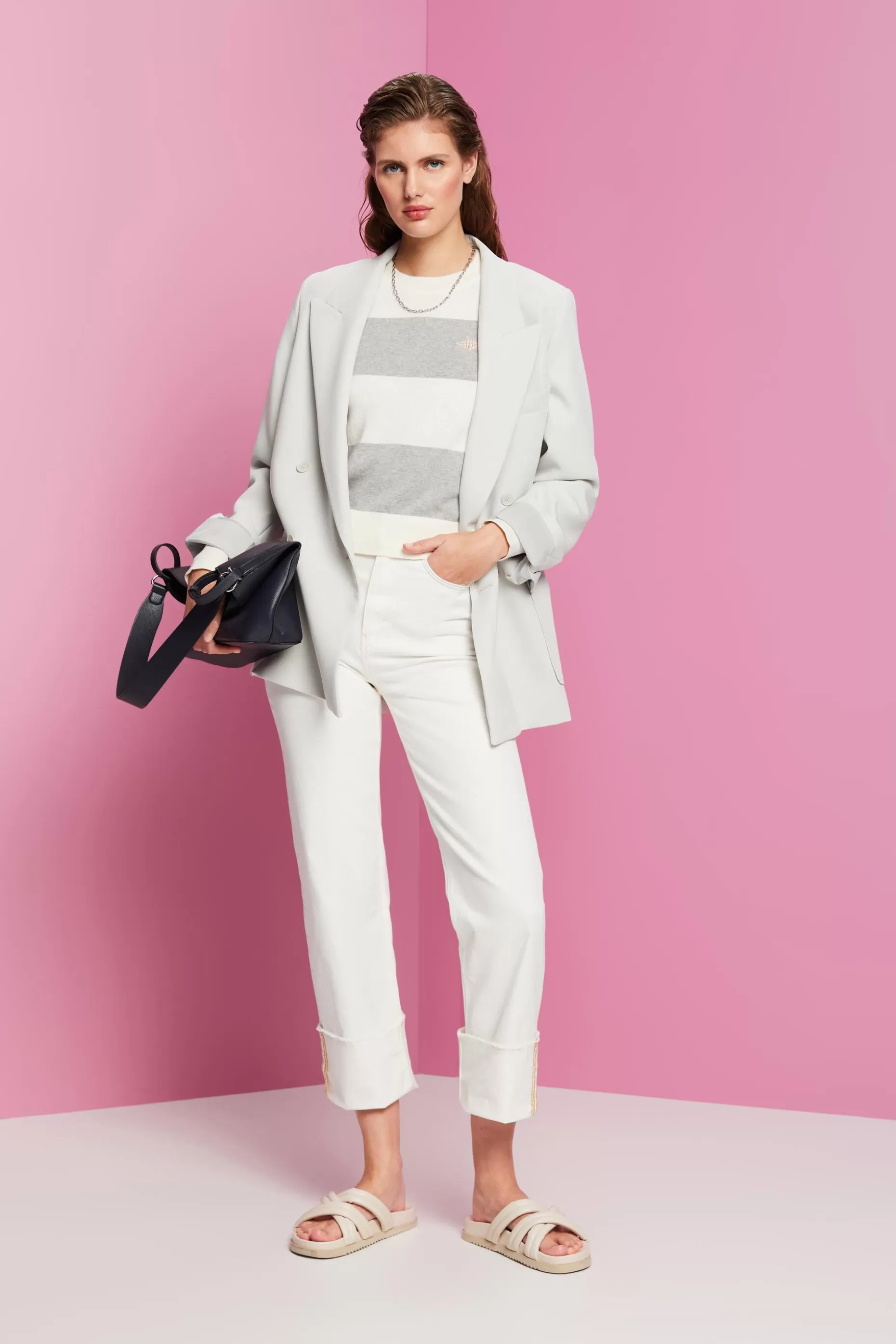 ESPRIT Striped cotton jumper with cashmere at our Online Shop *Women Sweaters
