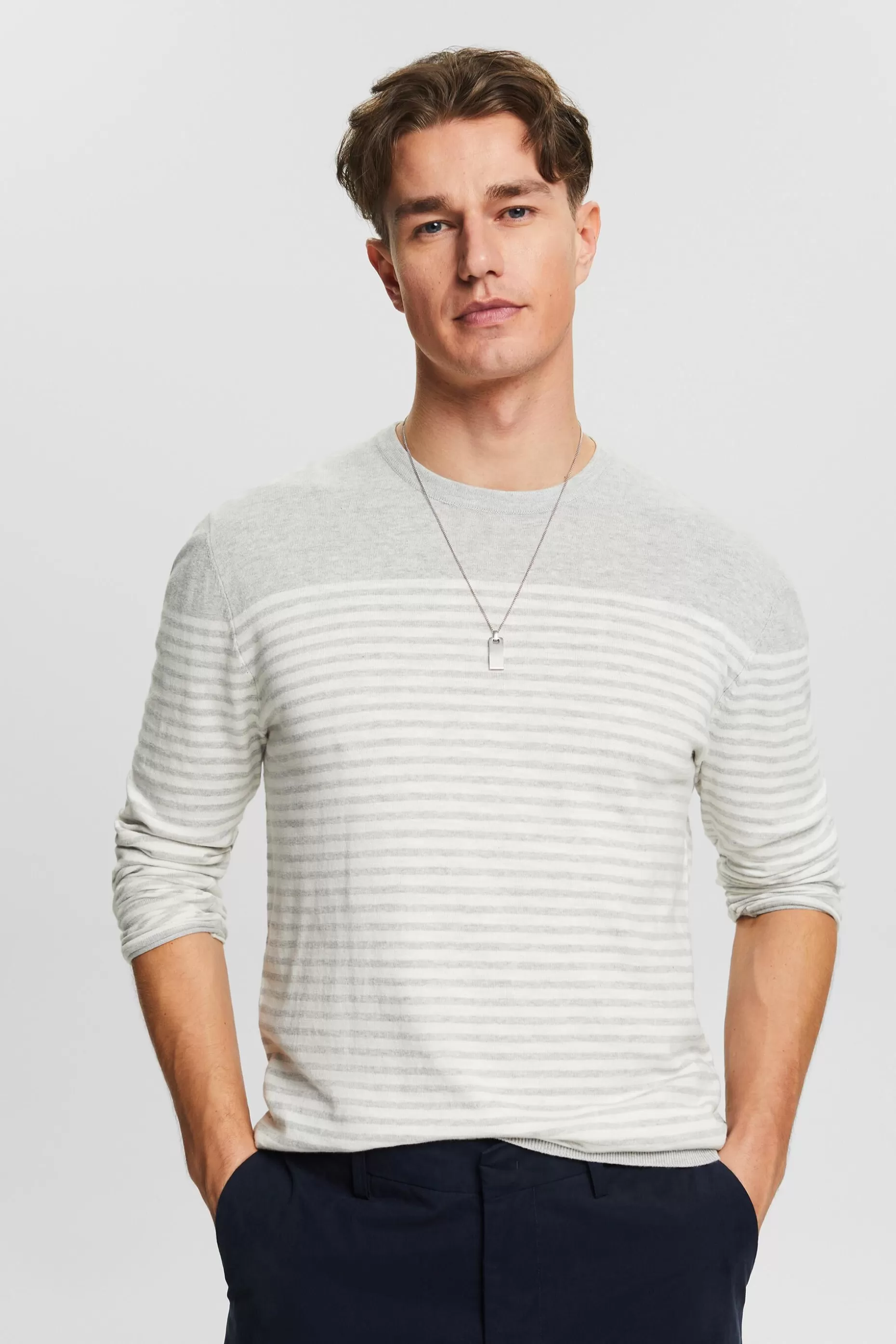 ESPRIT Striped Cotton Sweater at our Online Shop *Men Sweaters