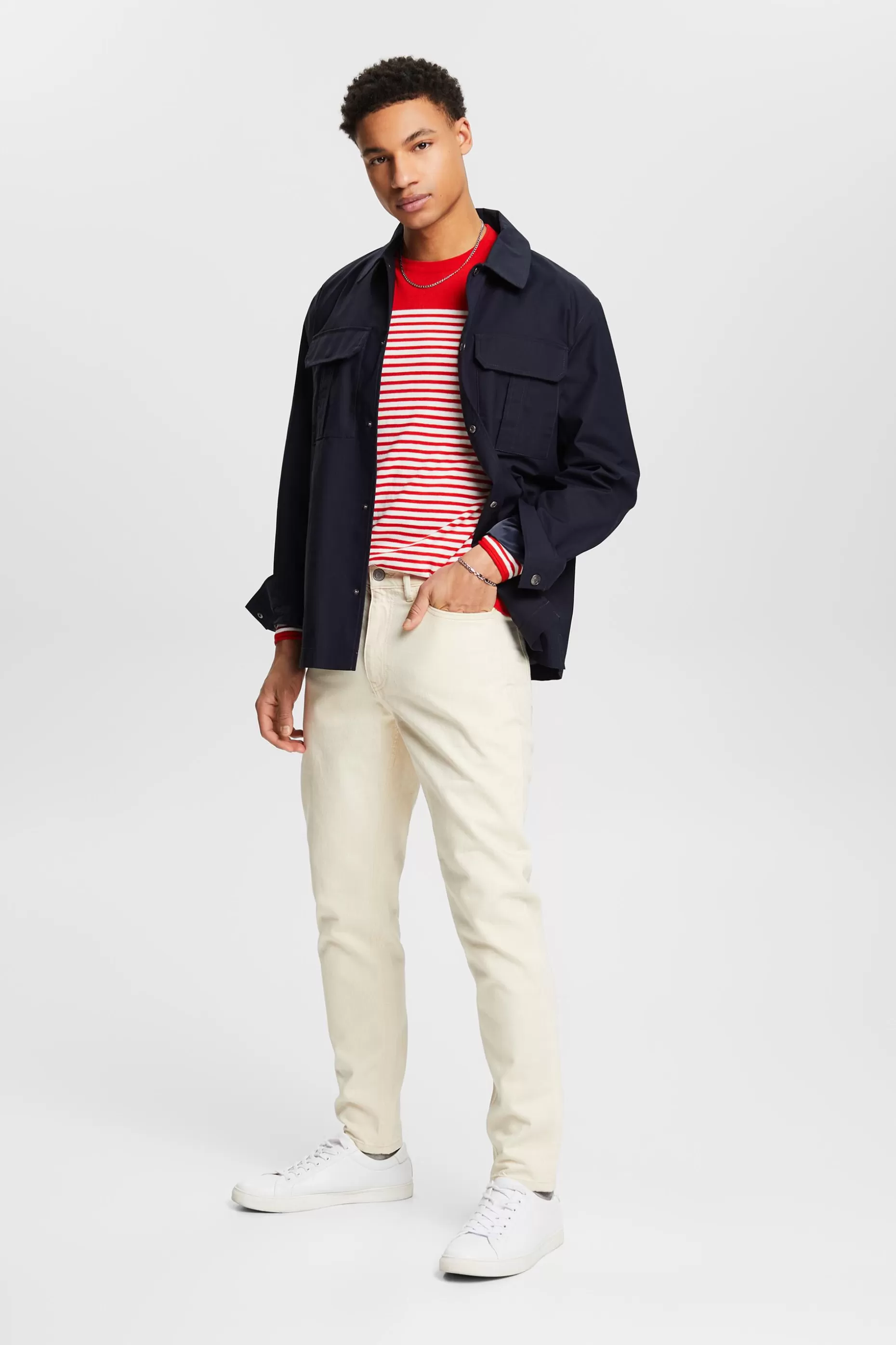 ESPRIT Striped Cotton Sweater at our Online Shop *Men Sweaters