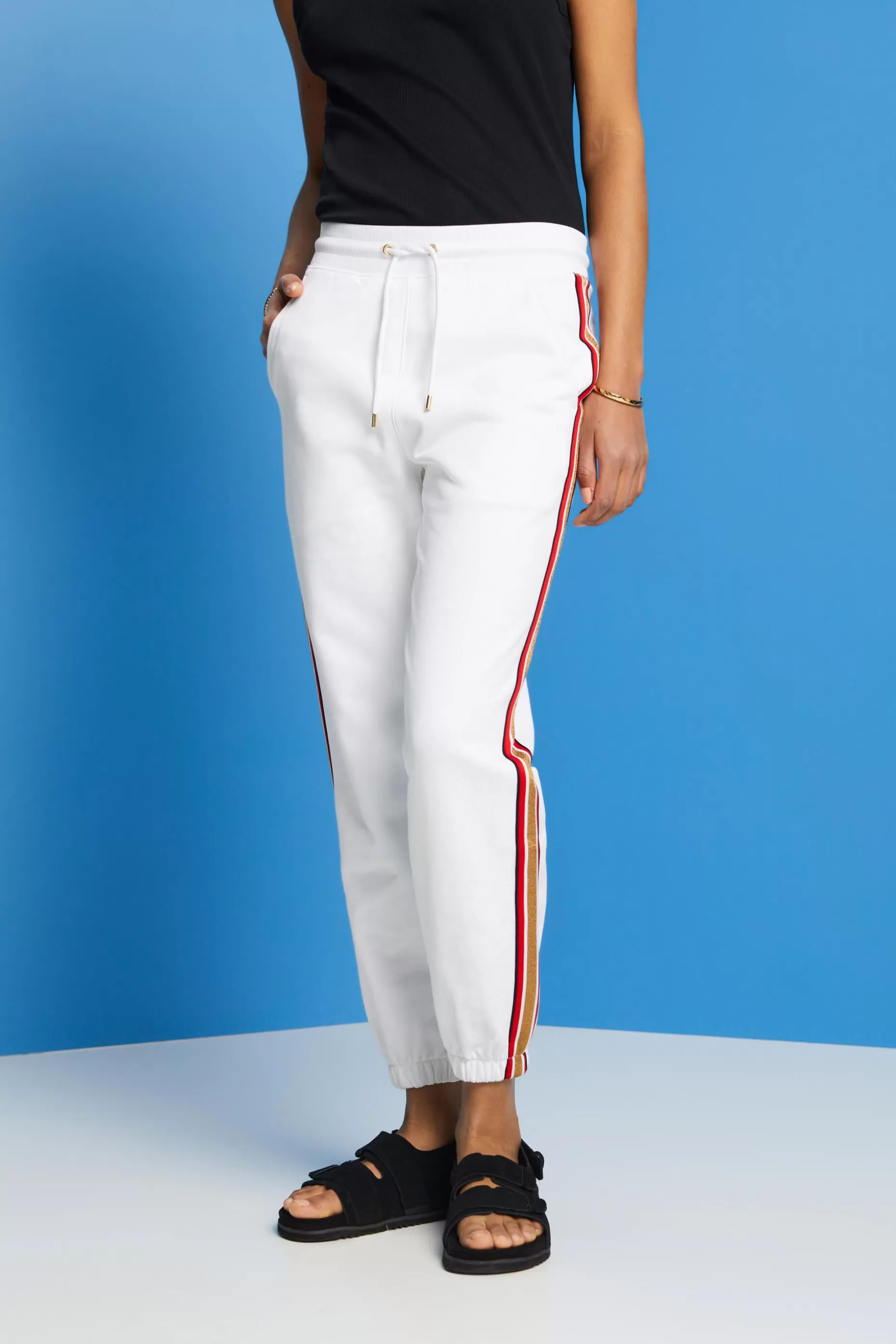 ESPRIT Striped Cotton Track Pants at our Online Shop *Women Pants + Joggers