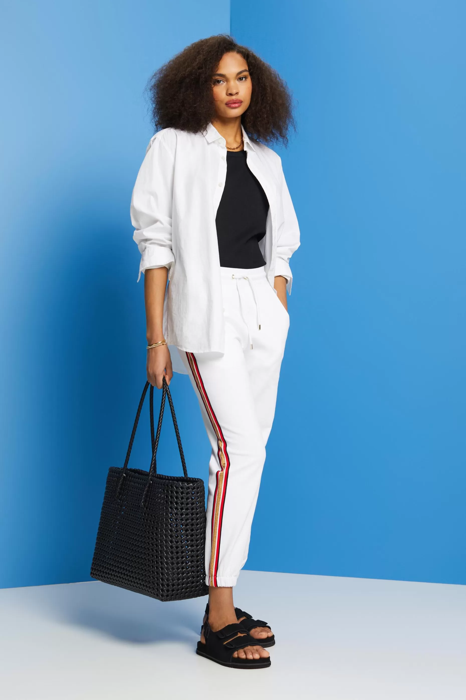 ESPRIT Striped Cotton Track Pants at our Online Shop *Women Pants + Joggers