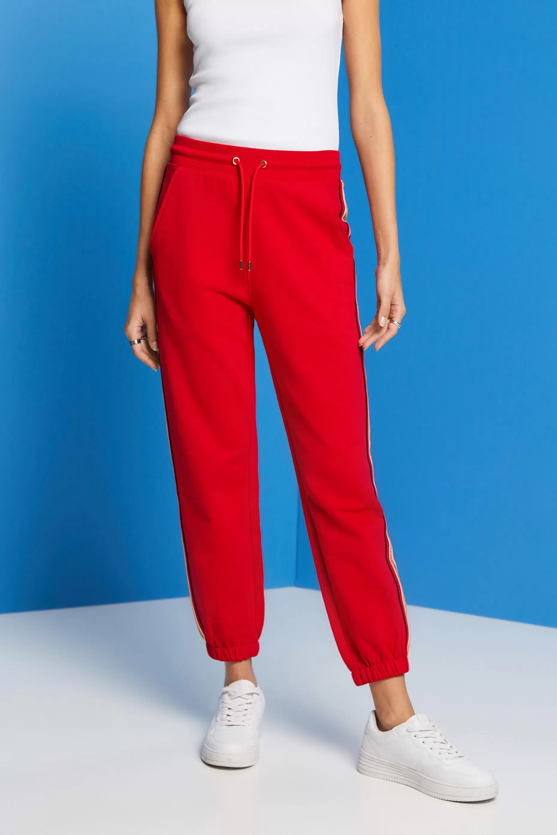 ESPRIT Striped Cotton Track Pants at our Online Shop *Women Pants + Joggers