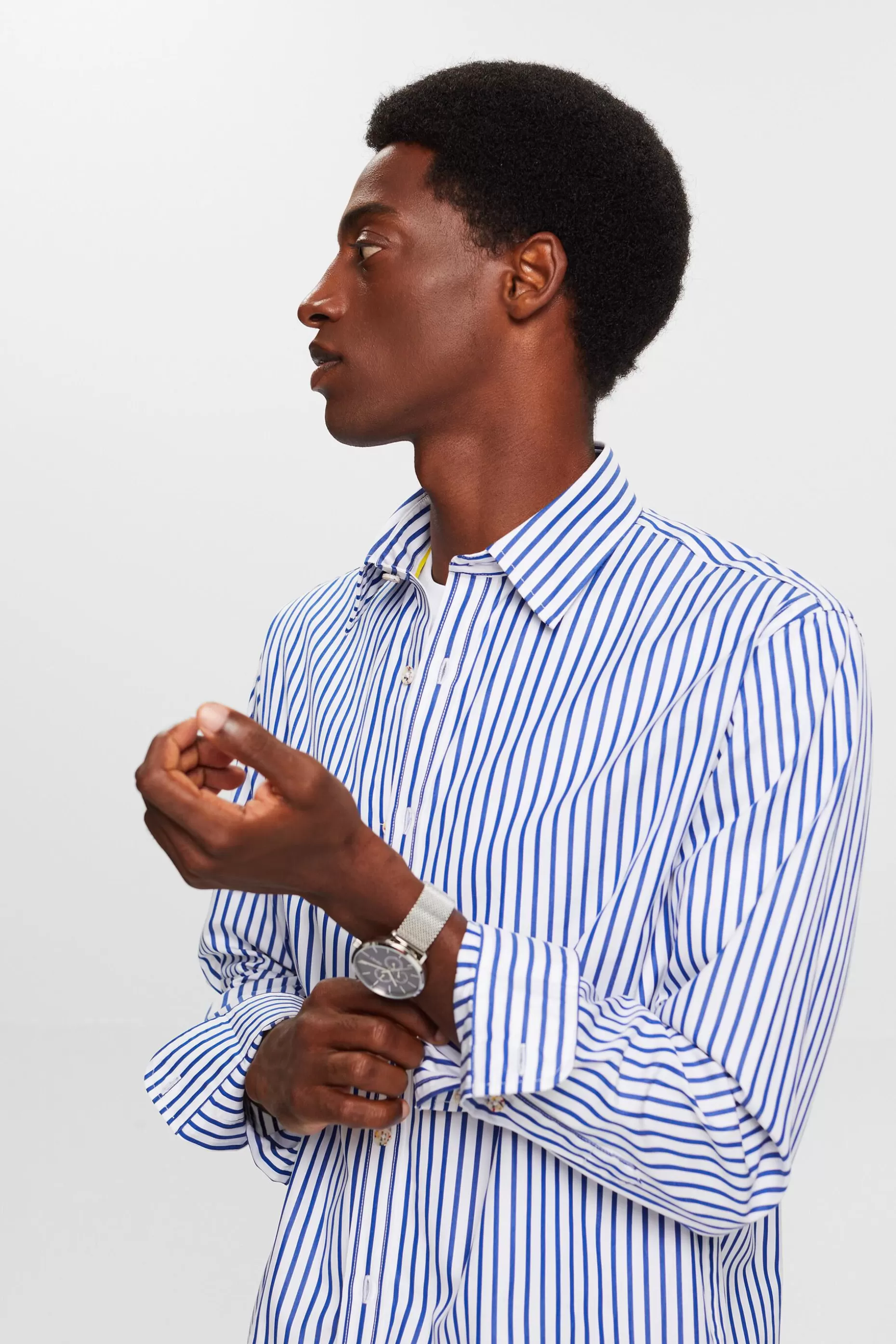 ESPRIT Striped Cotton-Poplin Shirt at our Online Shop *Men Shirts