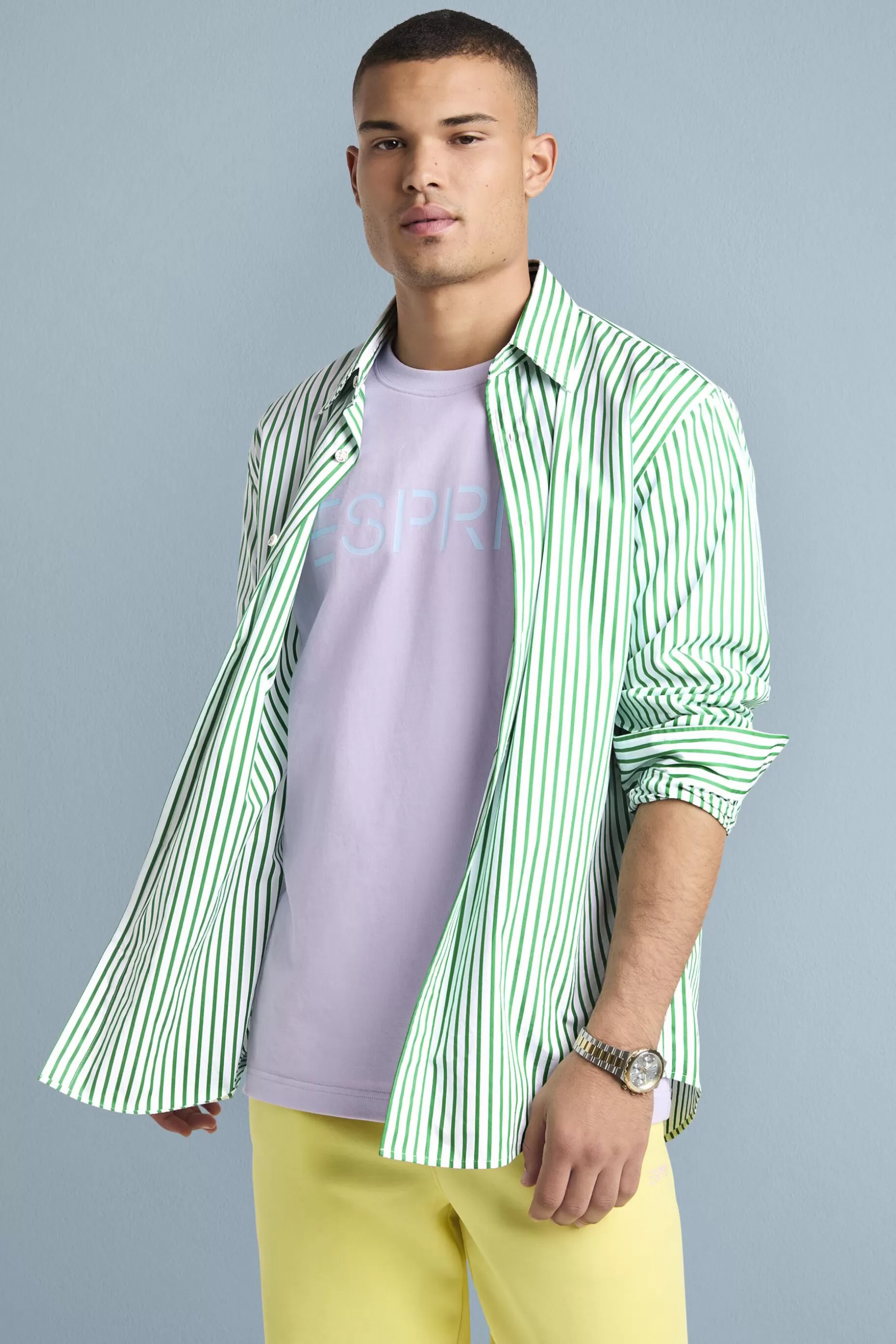 ESPRIT Striped Cotton-Poplin Shirt at our Online Shop *Men Shirts