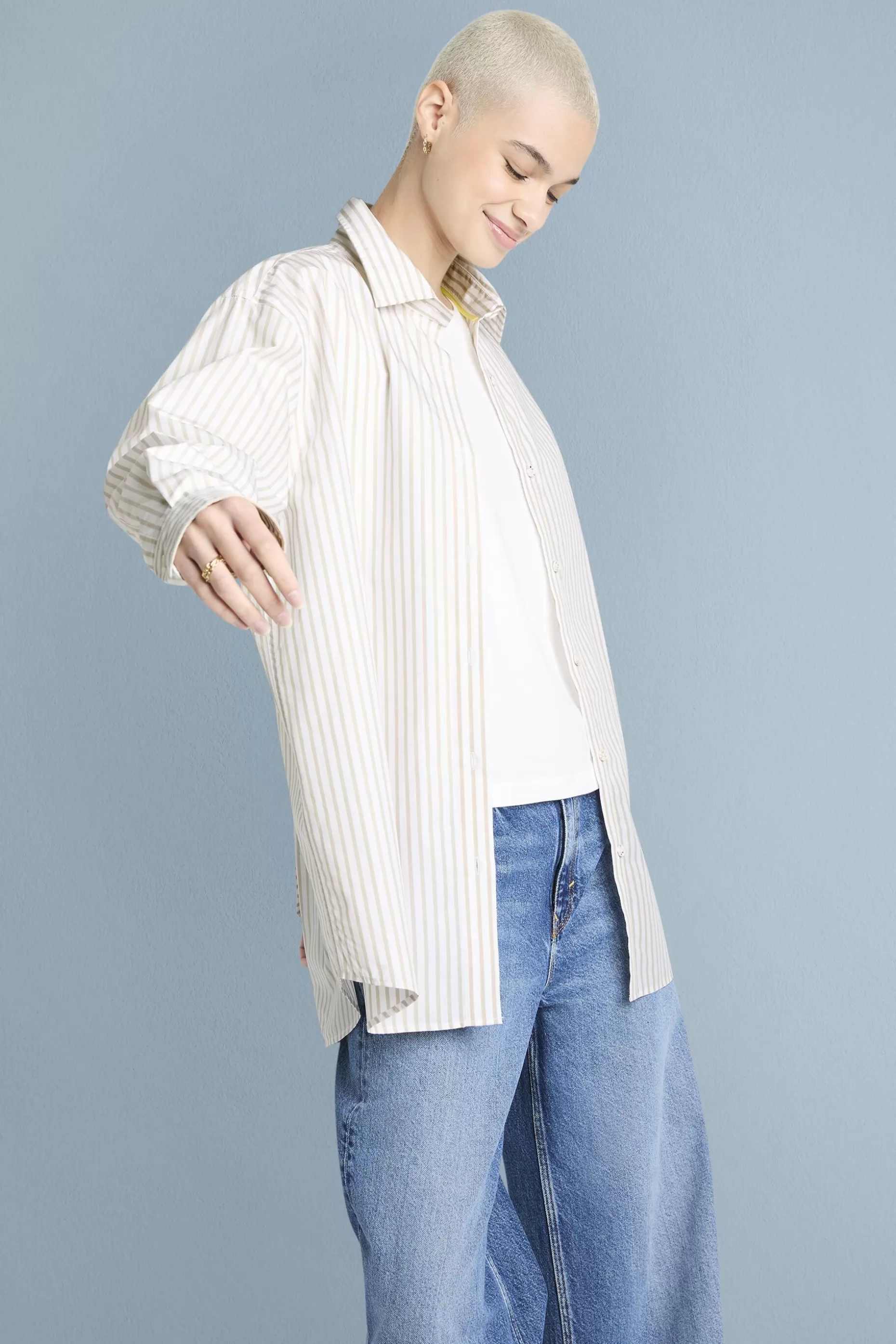 ESPRIT Striped Cotton-Poplin Shirt at our Online Shop *Women Shirts + Blouses