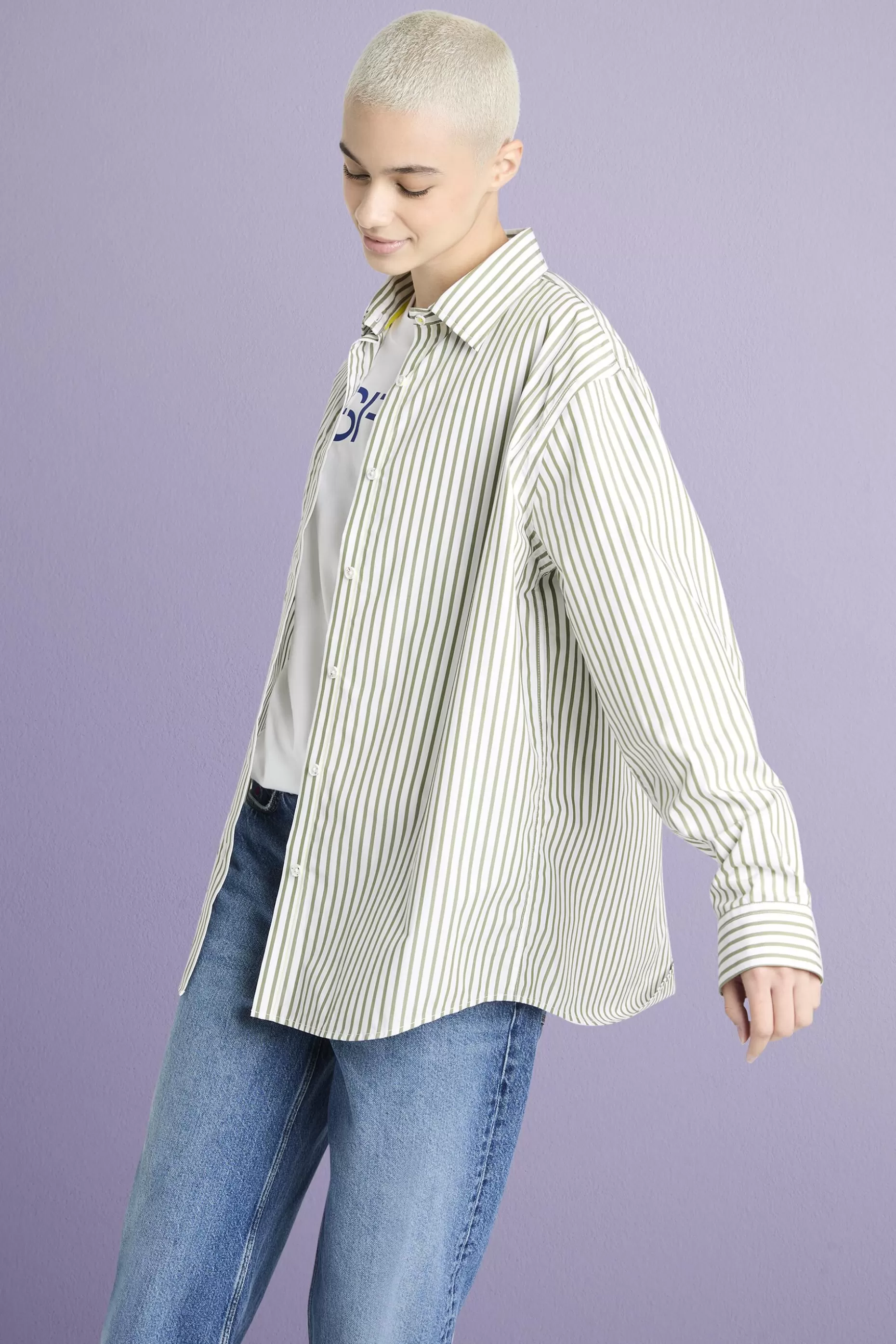 ESPRIT Striped Cotton-Poplin Shirt at our Online Shop *Women Shirts + Blouses