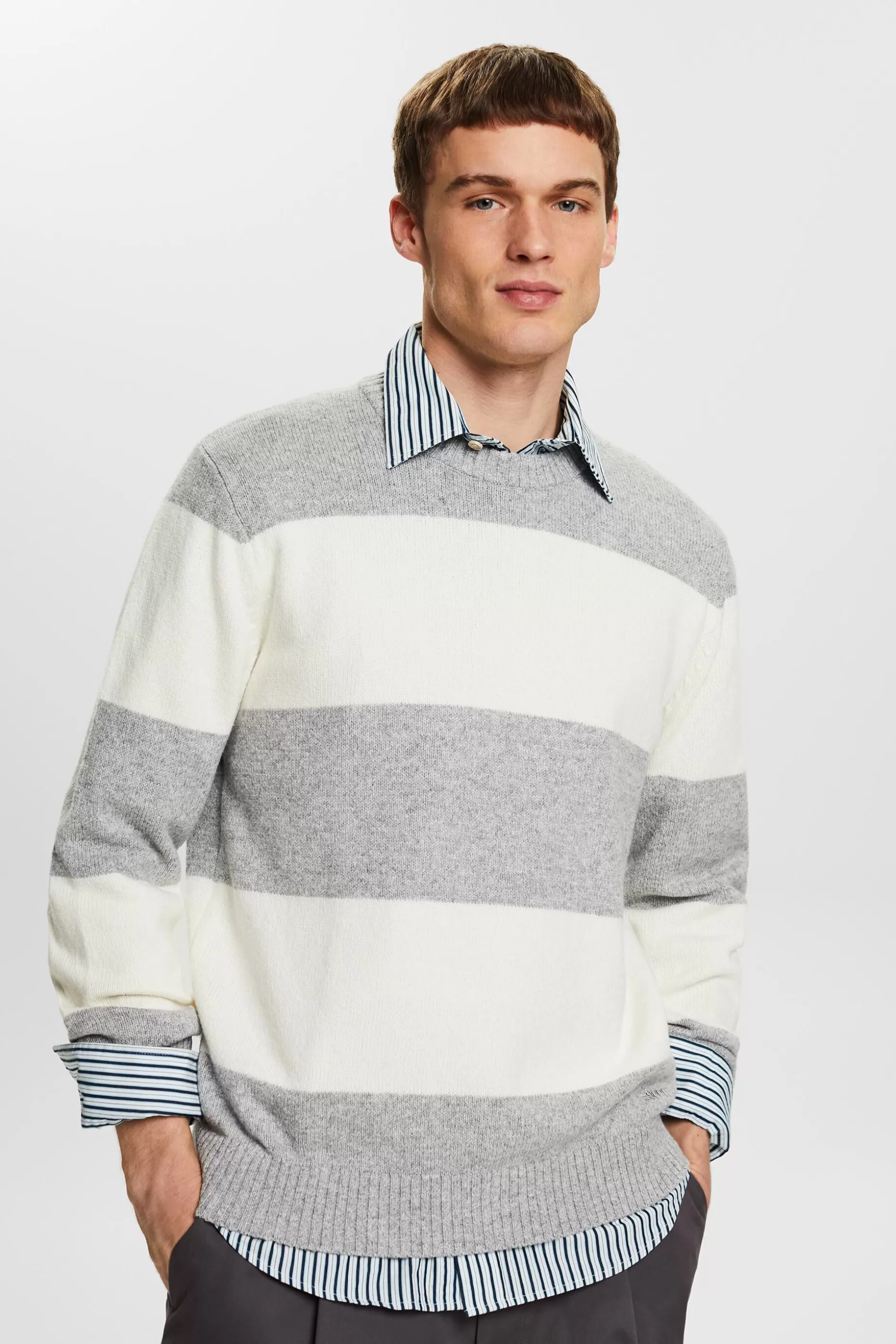 ESPRIT Striped Crewneck Sweater at our Online Shop *Men Premium Picks