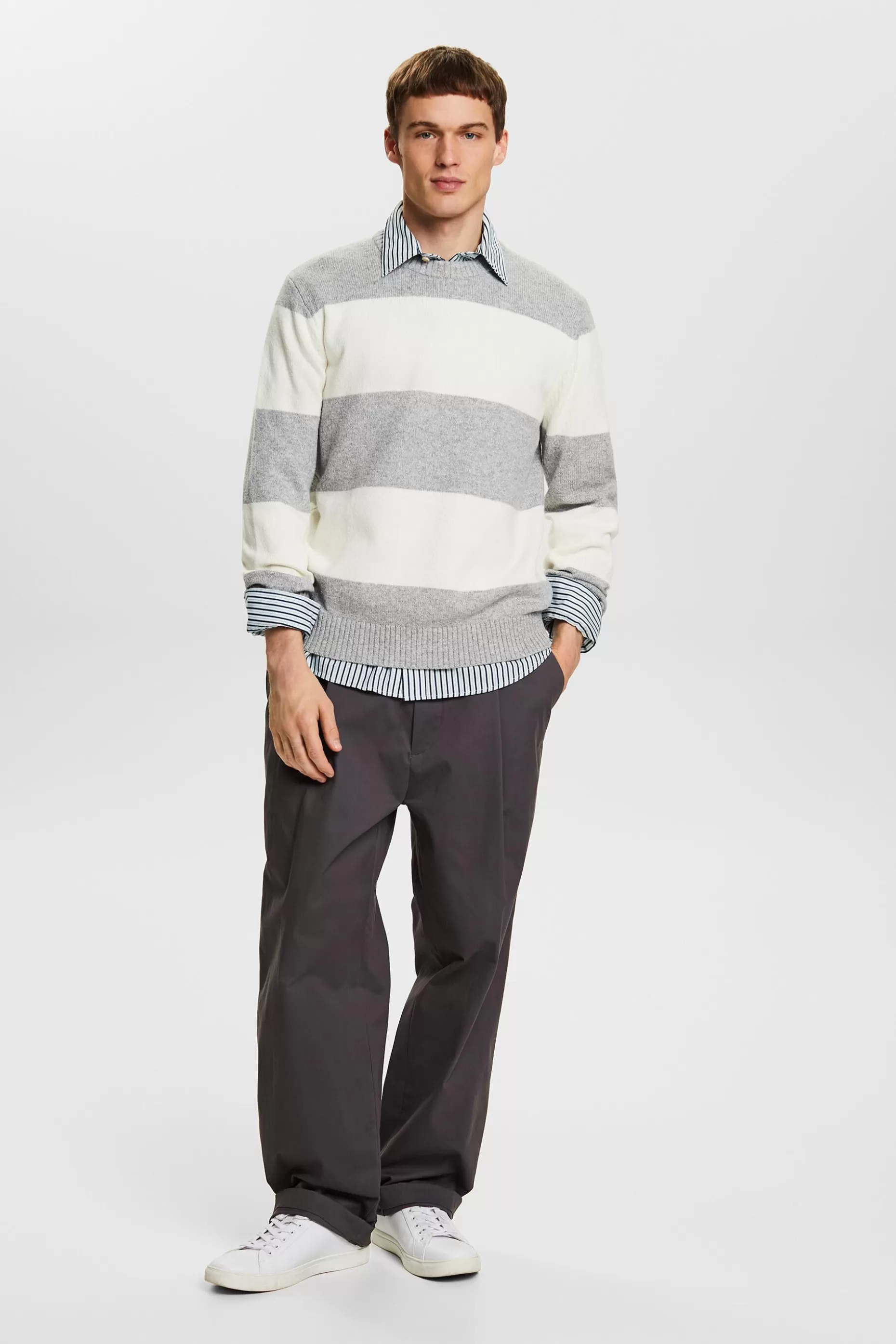 ESPRIT Striped Crewneck Sweater at our Online Shop *Men Premium Picks