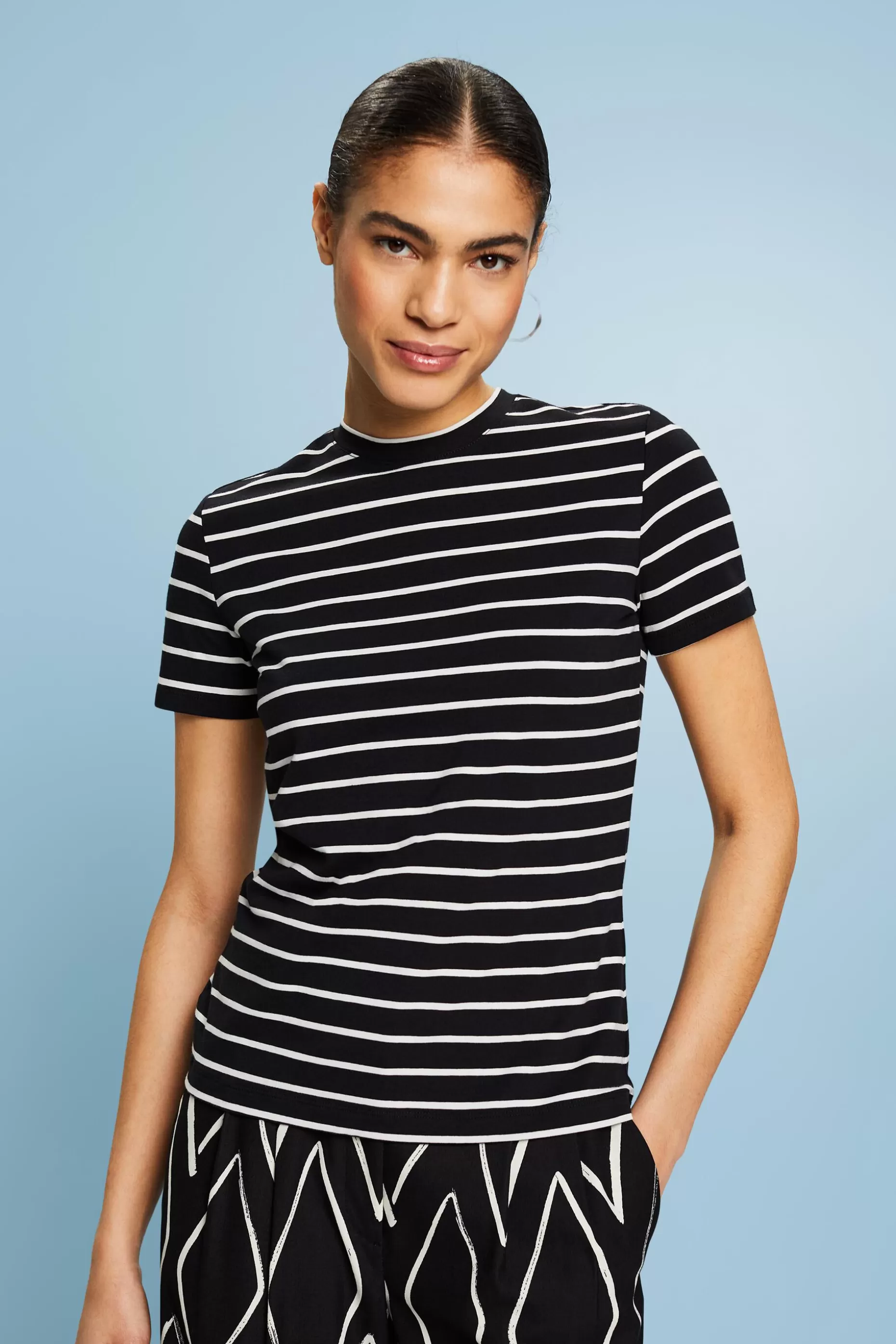 ESPRIT Striped Crewneck Top at our Online Shop *Women T-Shirts + Tops