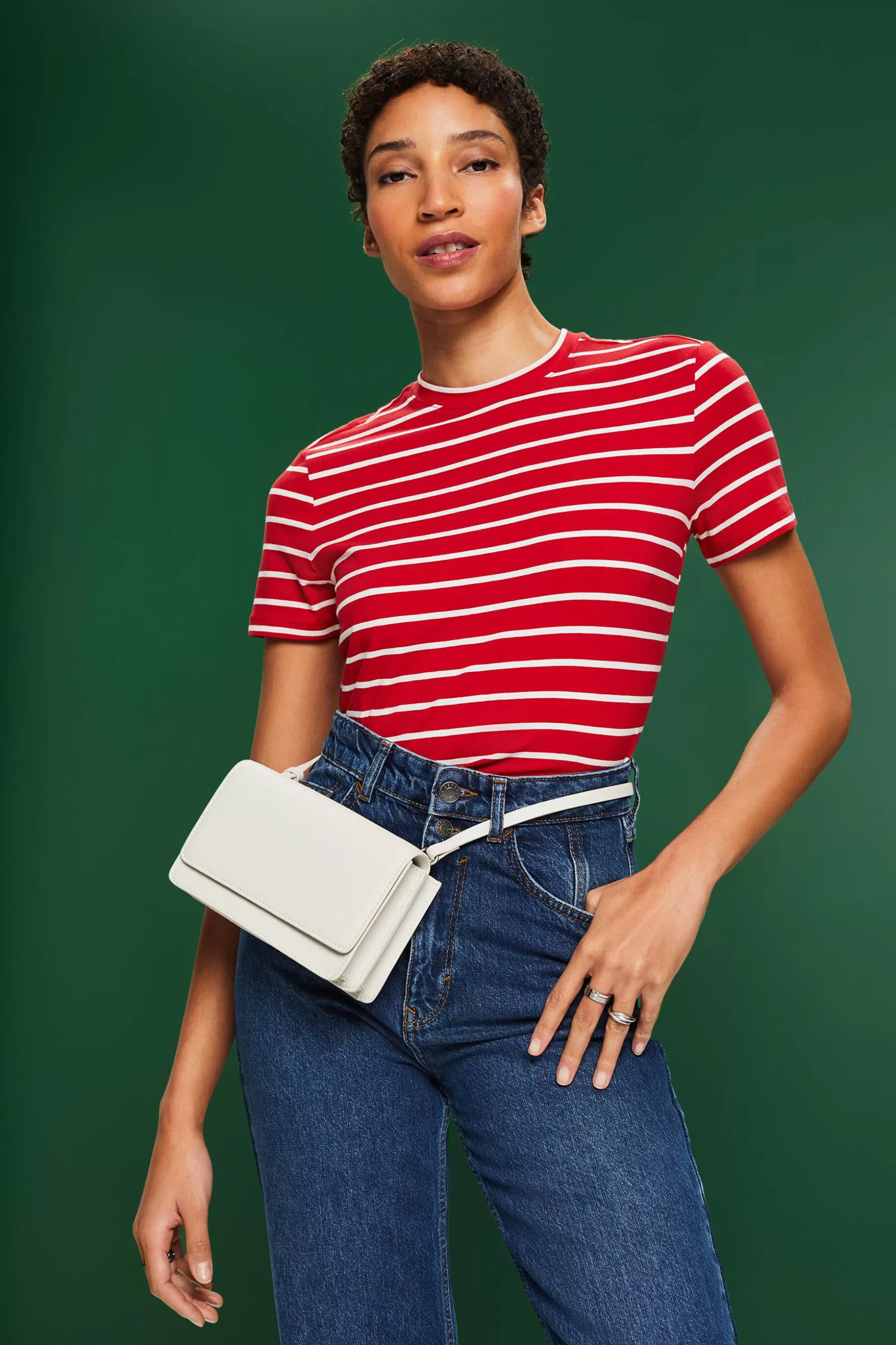 ESPRIT Striped Crewneck Top at our Online Shop *Women T-Shirts + Tops