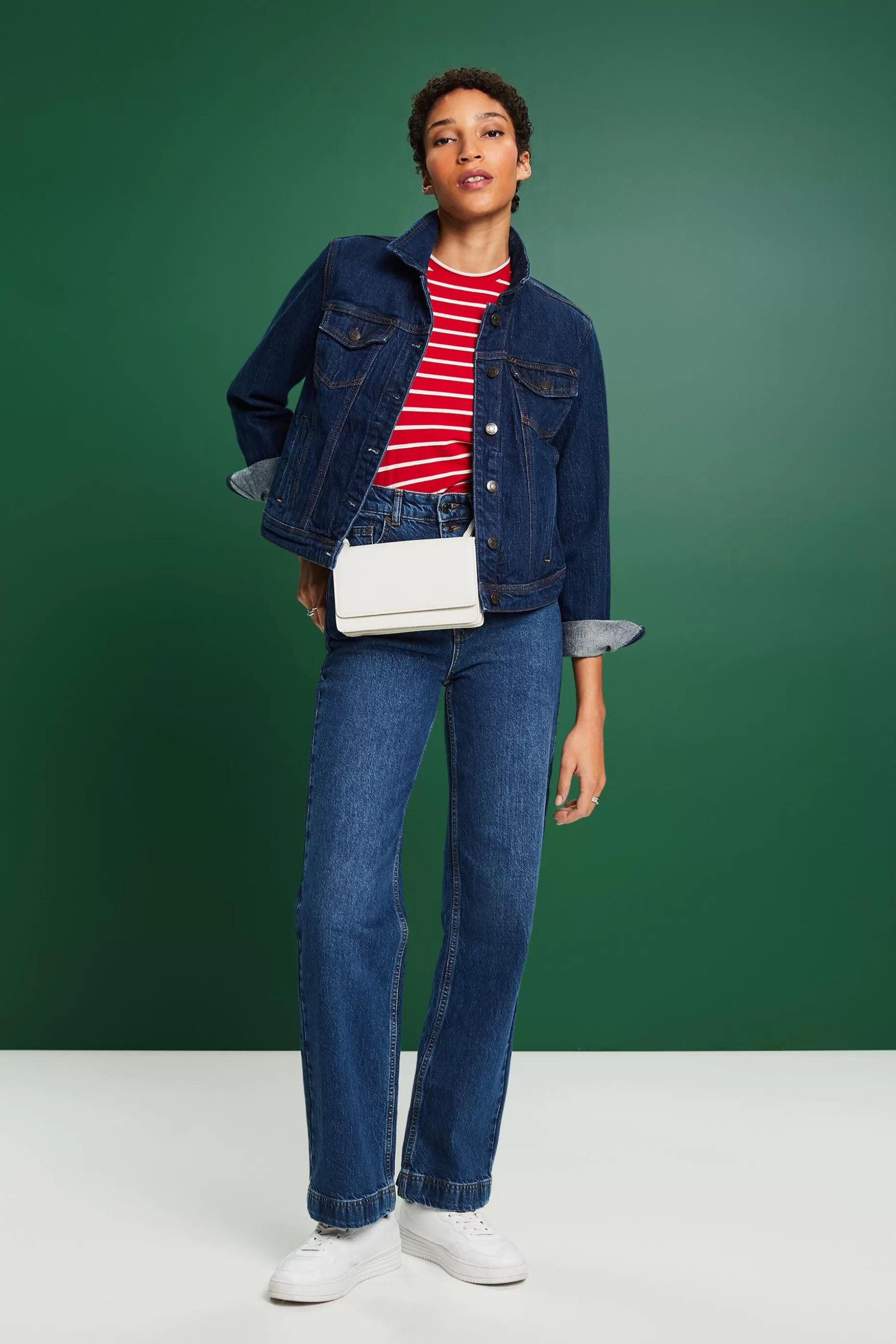 ESPRIT Striped Crewneck Top at our Online Shop *Women T-Shirts + Tops