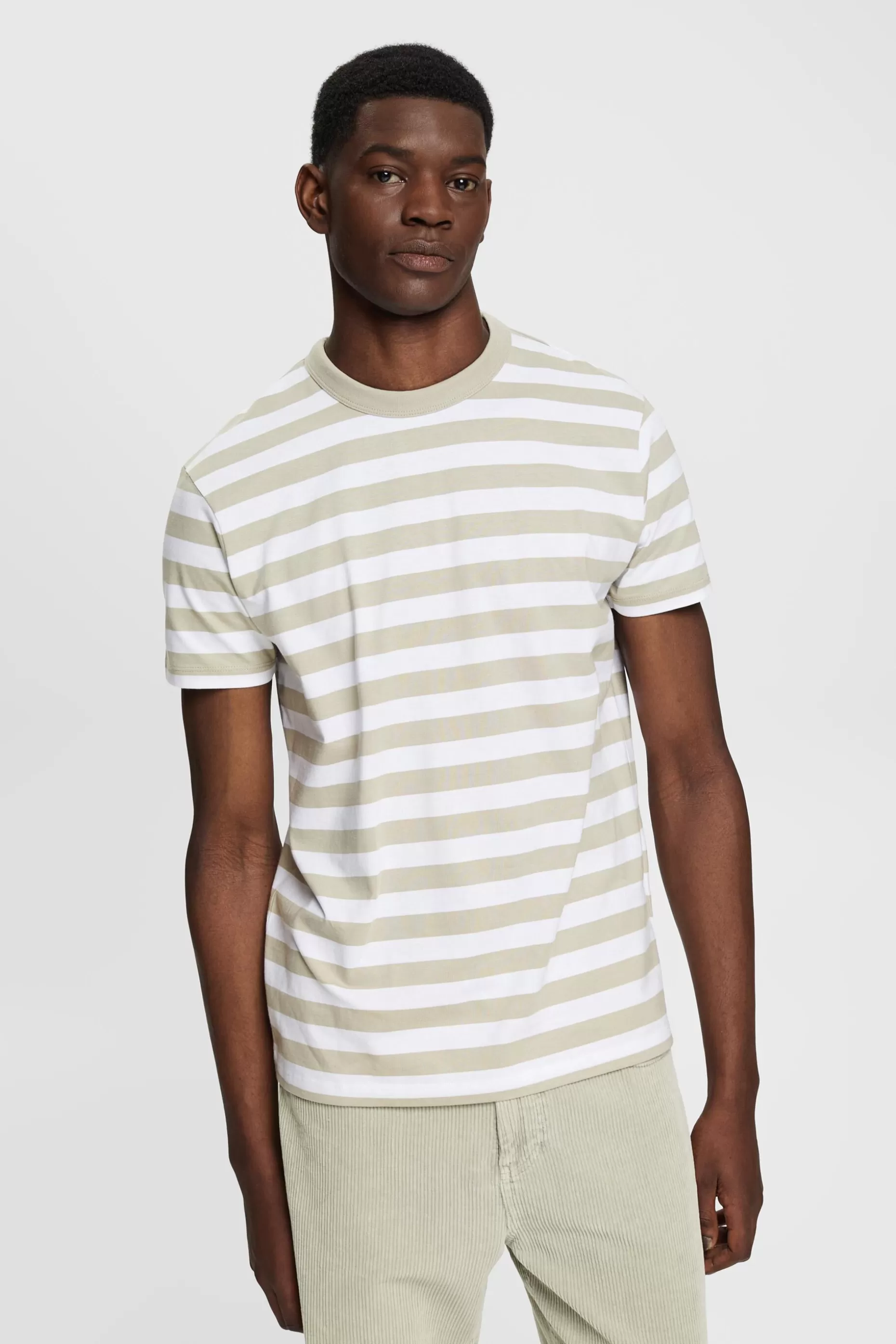 ESPRIT Striped crewneck T-shirt at our Online Shop *Men Tops