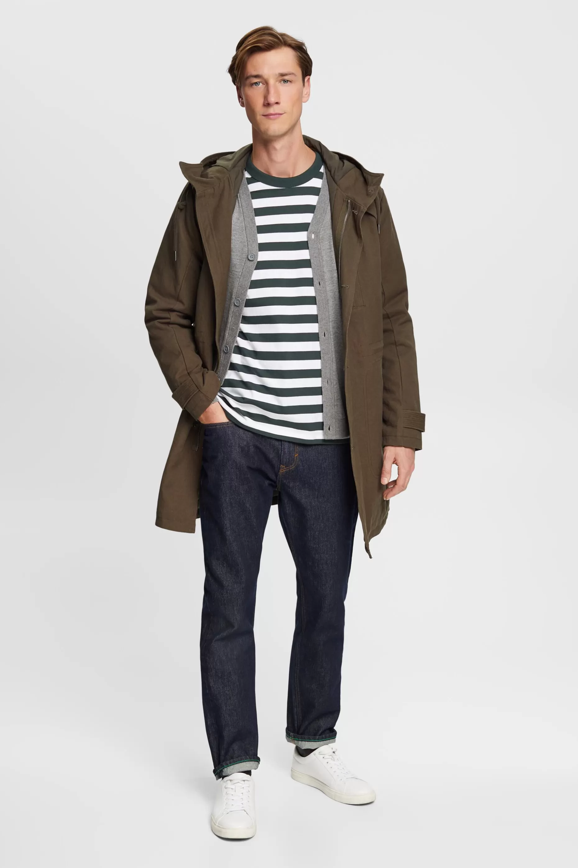 ESPRIT Striped crewneck T-shirt at our Online Shop *Men T-Shirts + Polos