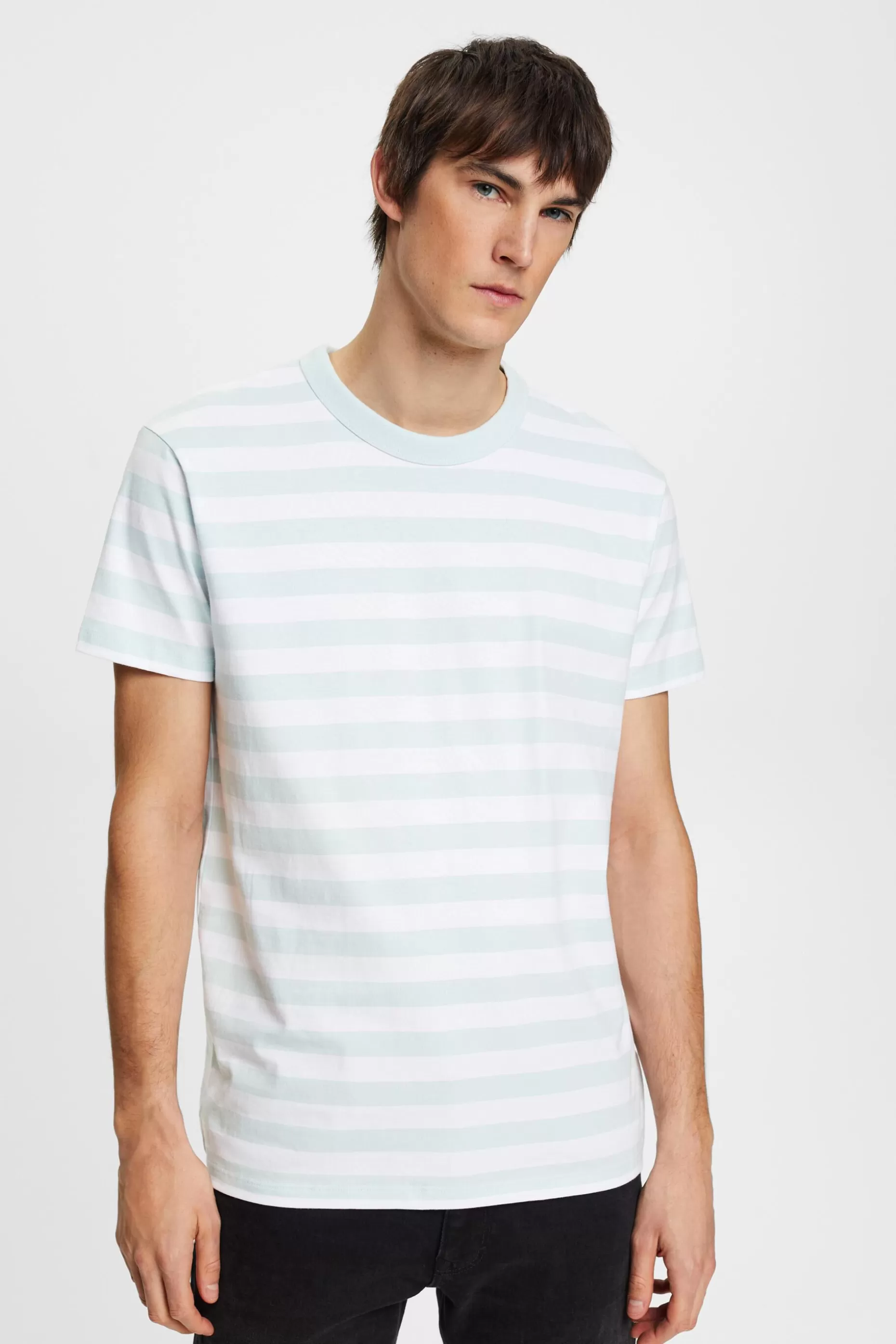 ESPRIT Striped crewneck T-shirt at our Online Shop *Men T-Shirts + Polos