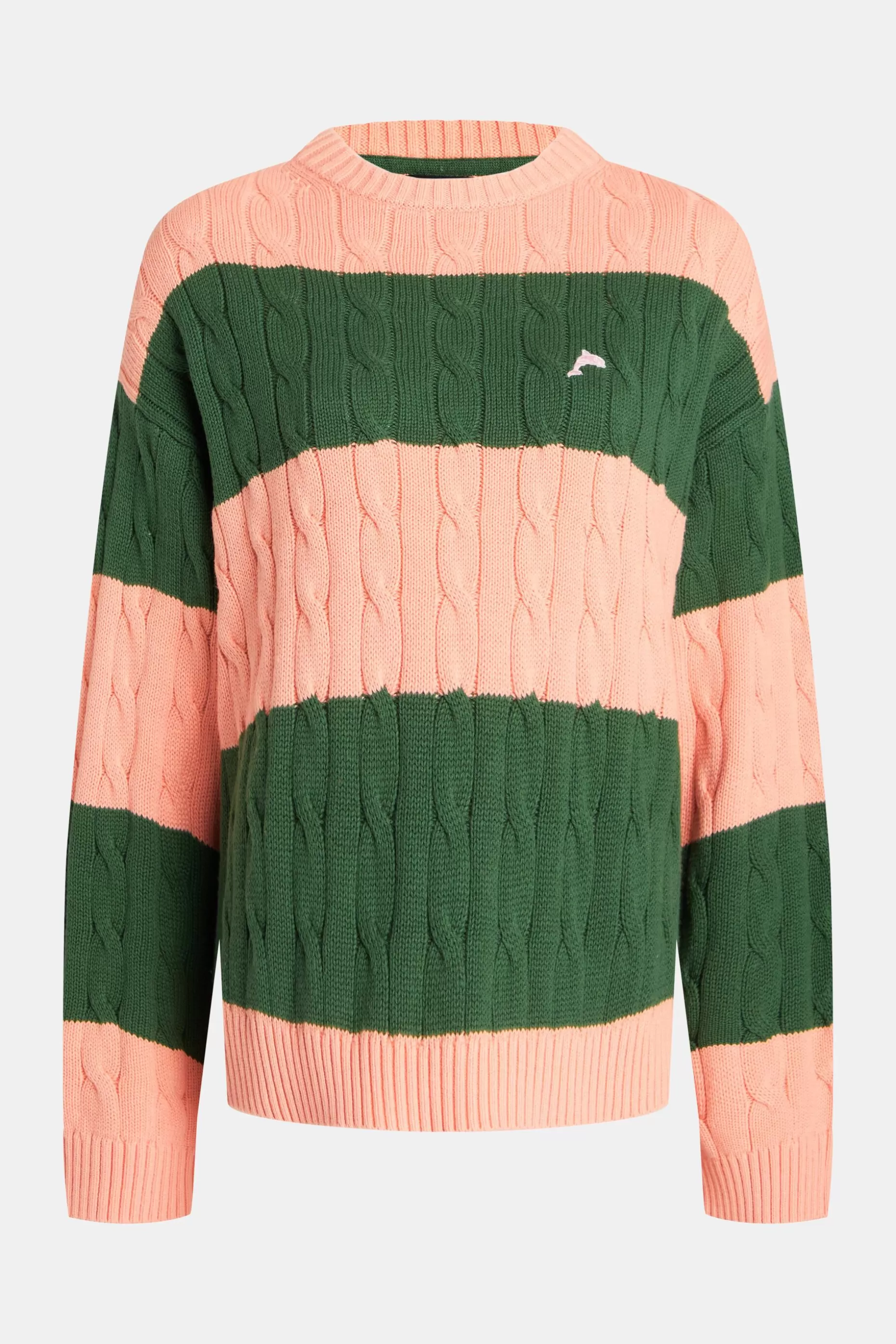 ESPRIT Striped Dolphin Logo Cable Knit Sweater at our Online Shop *Women Sweaters