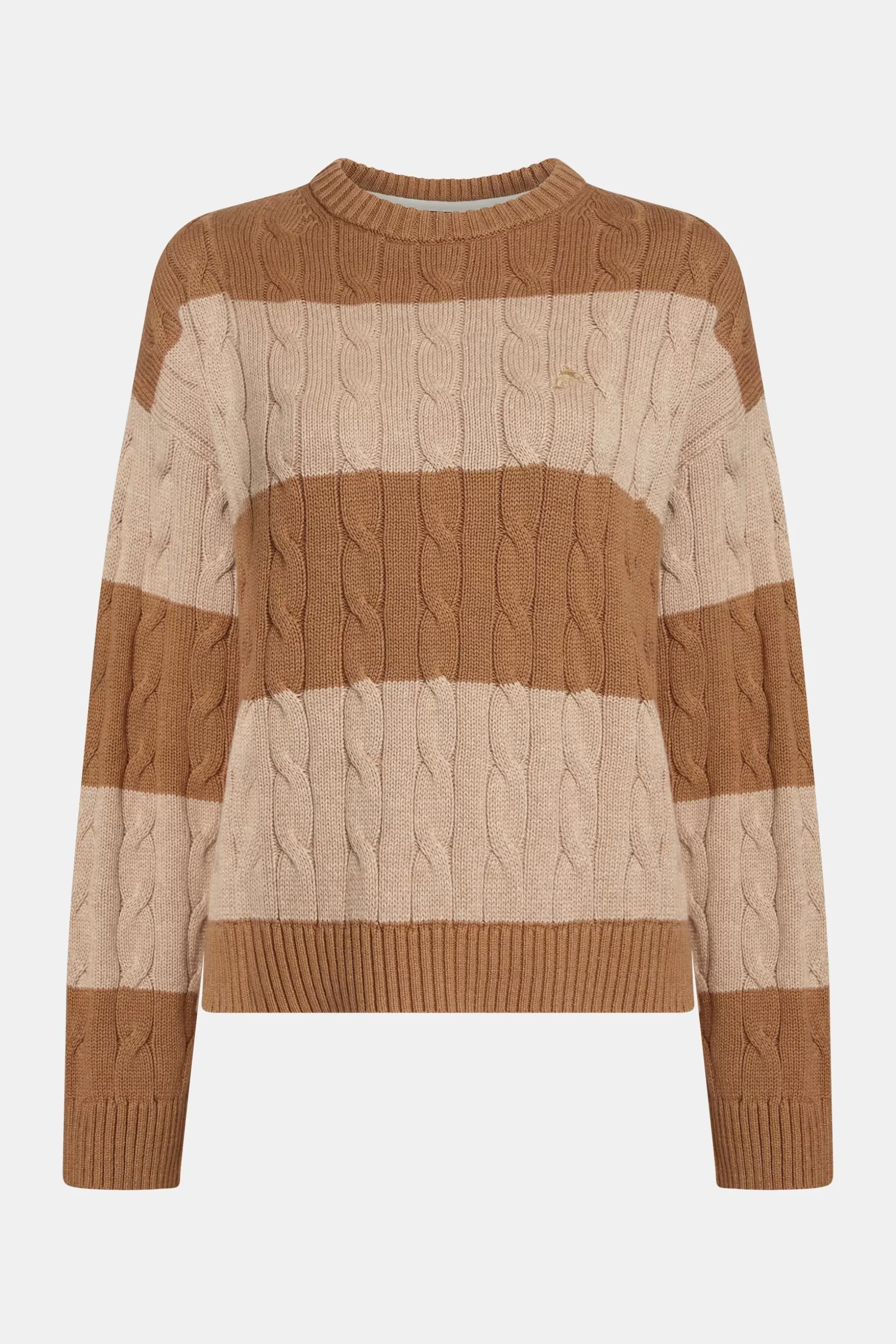 ESPRIT Striped Dolphin Logo Cable Knit Sweater at our Online Shop *Women Sweaters