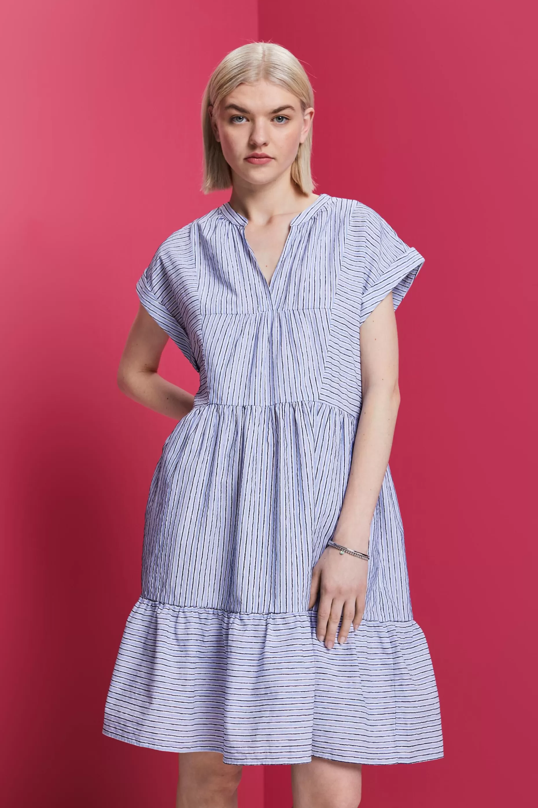 ESPRIT Striped dress, 100% cotton at our Online Shop * Sale Under $50
