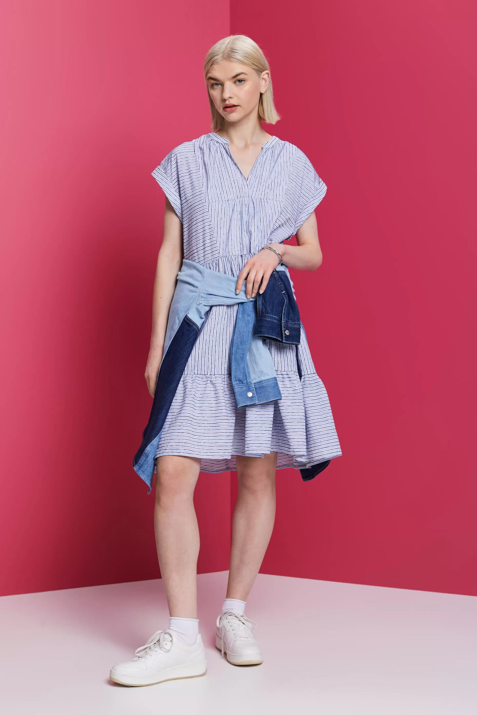 ESPRIT Striped dress, 100% cotton at our Online Shop * Sale Under $50