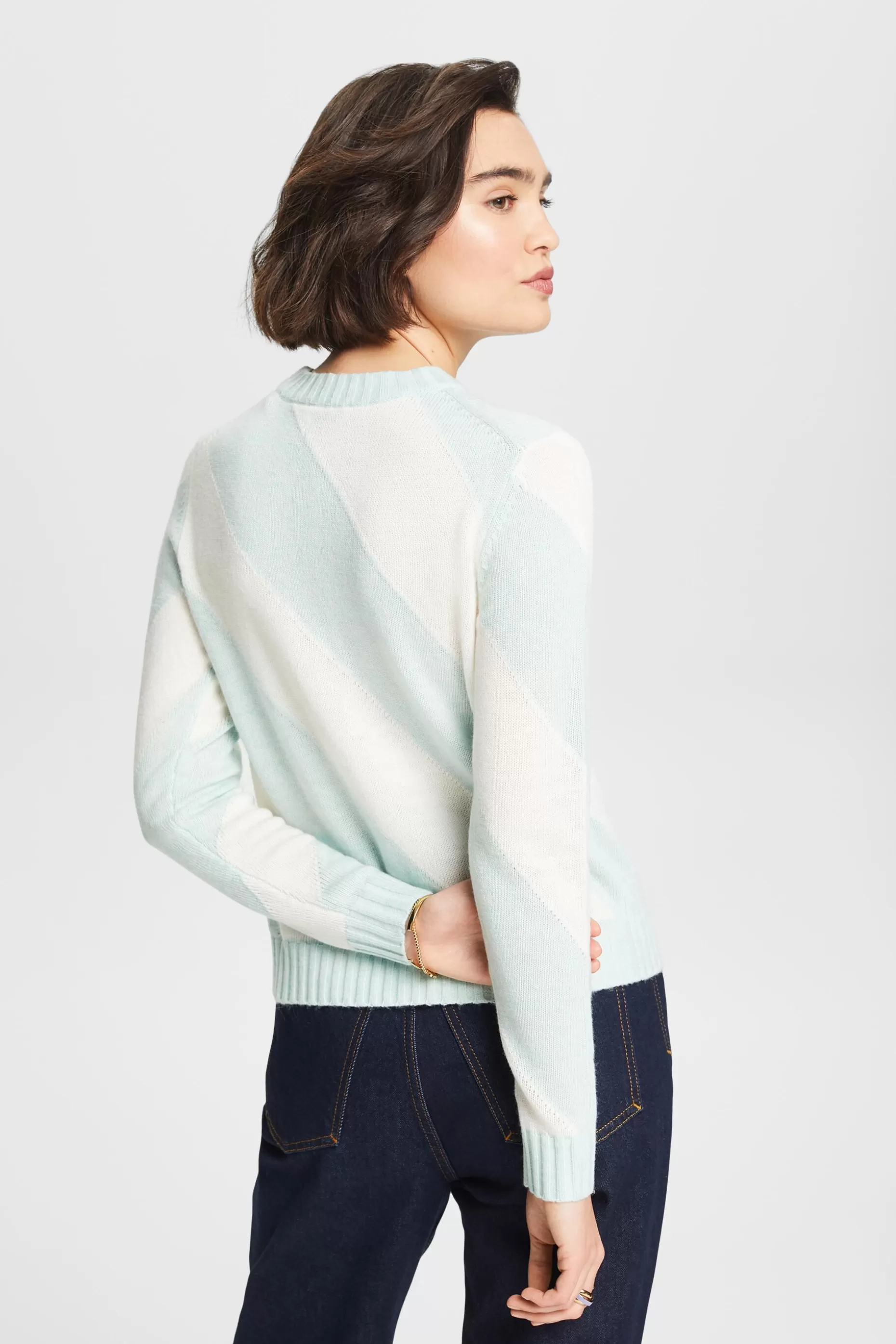 ESPRIT Striped Jacquard Sweater at our Online Shop *Women The Pastel Edit