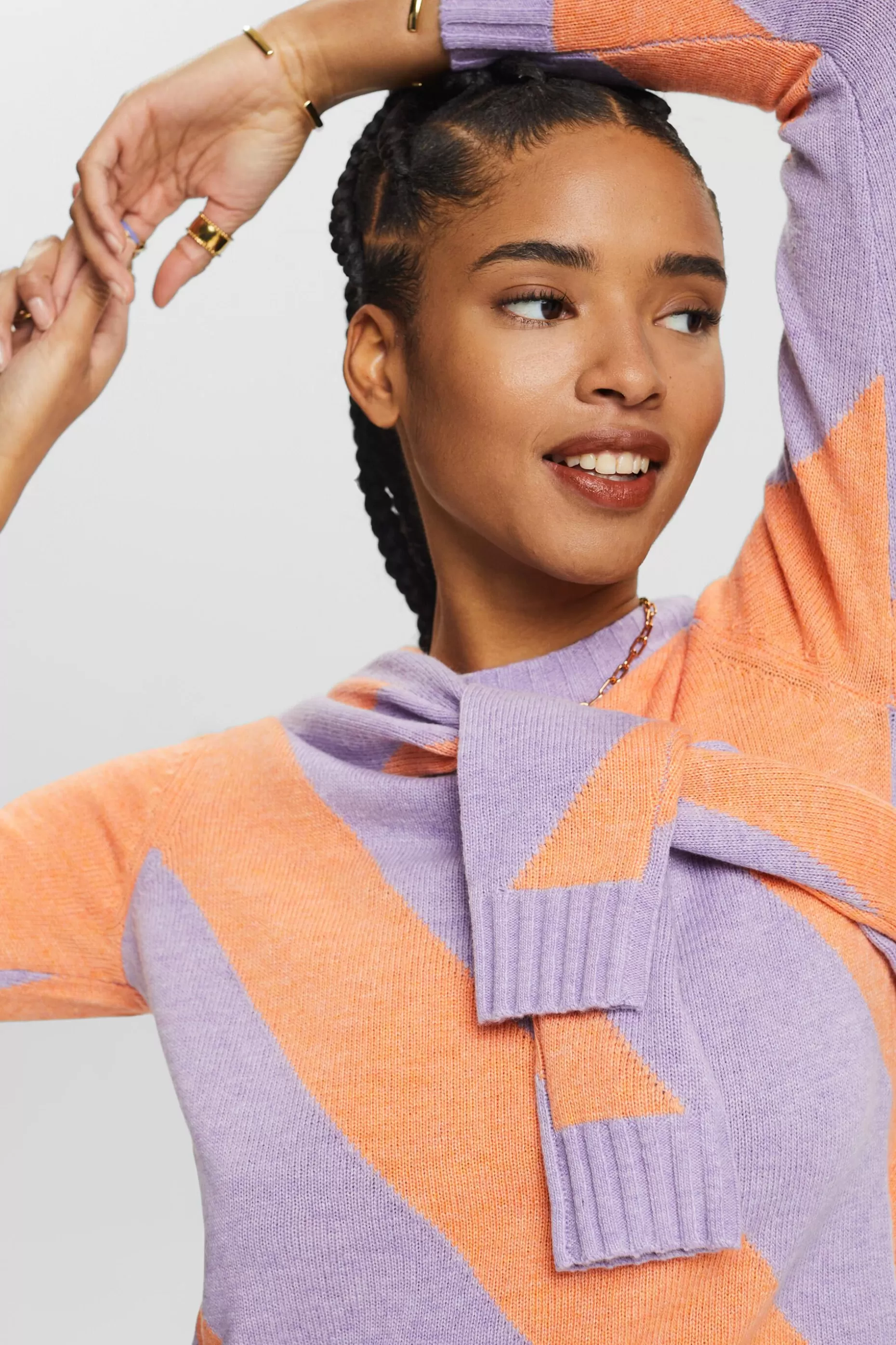 ESPRIT Striped Jacquard Sweater at our Online Shop *Women The Pastel Edit