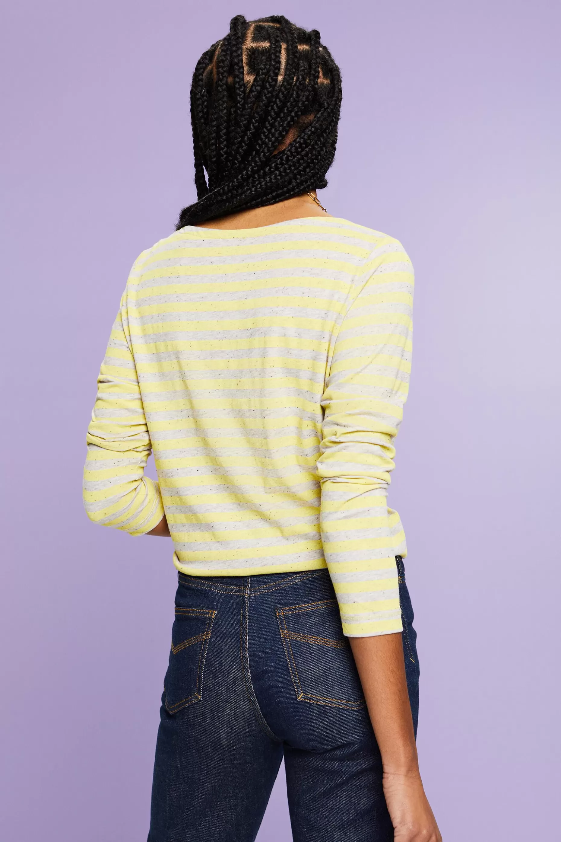 ESPRIT Striped Jersey Long Sleeve Top at our Online Shop *Women T-Shirts + Tops
