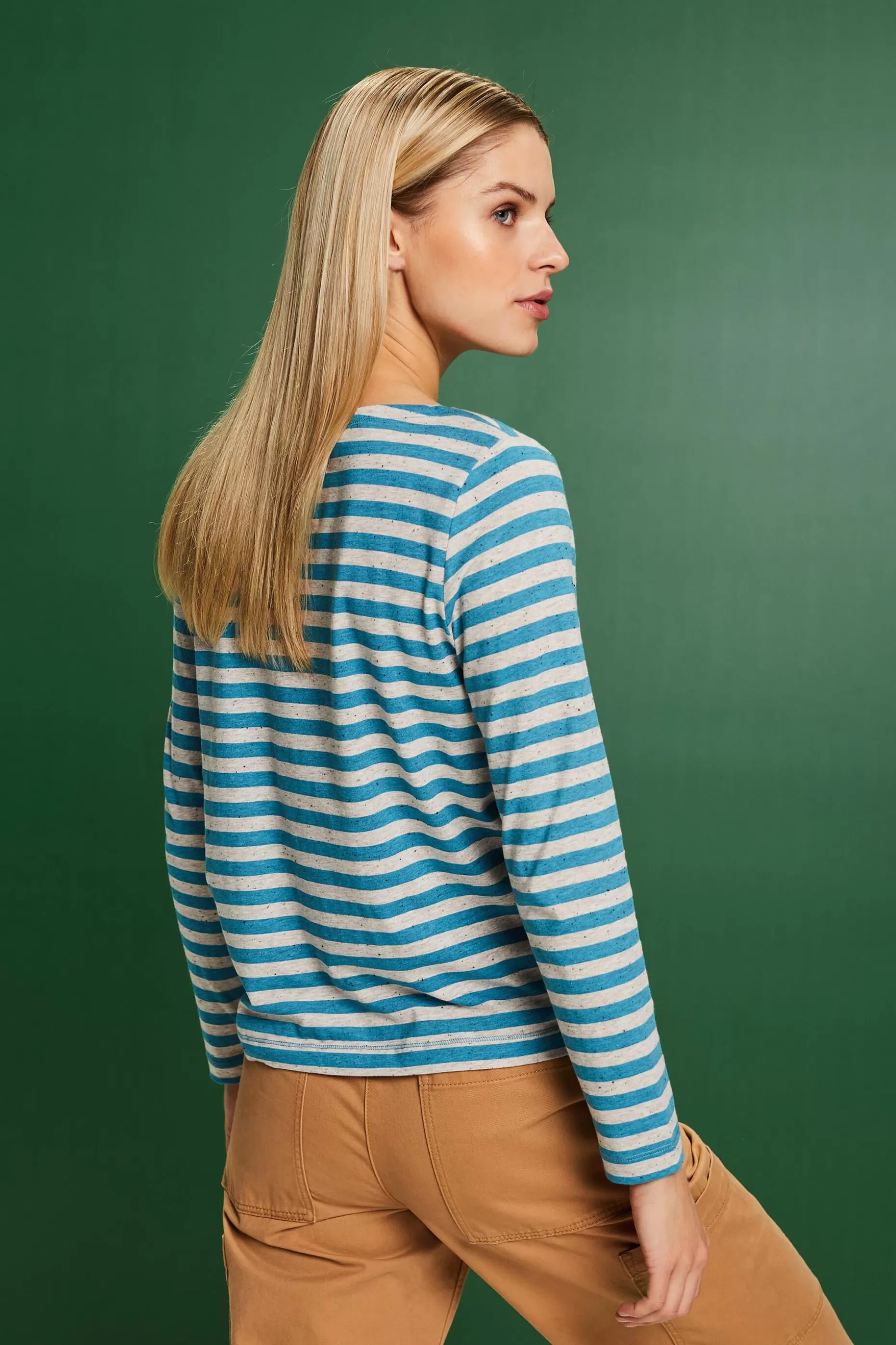 ESPRIT Striped Jersey Long Sleeve Top at our Online Shop *Women T-Shirts + Tops