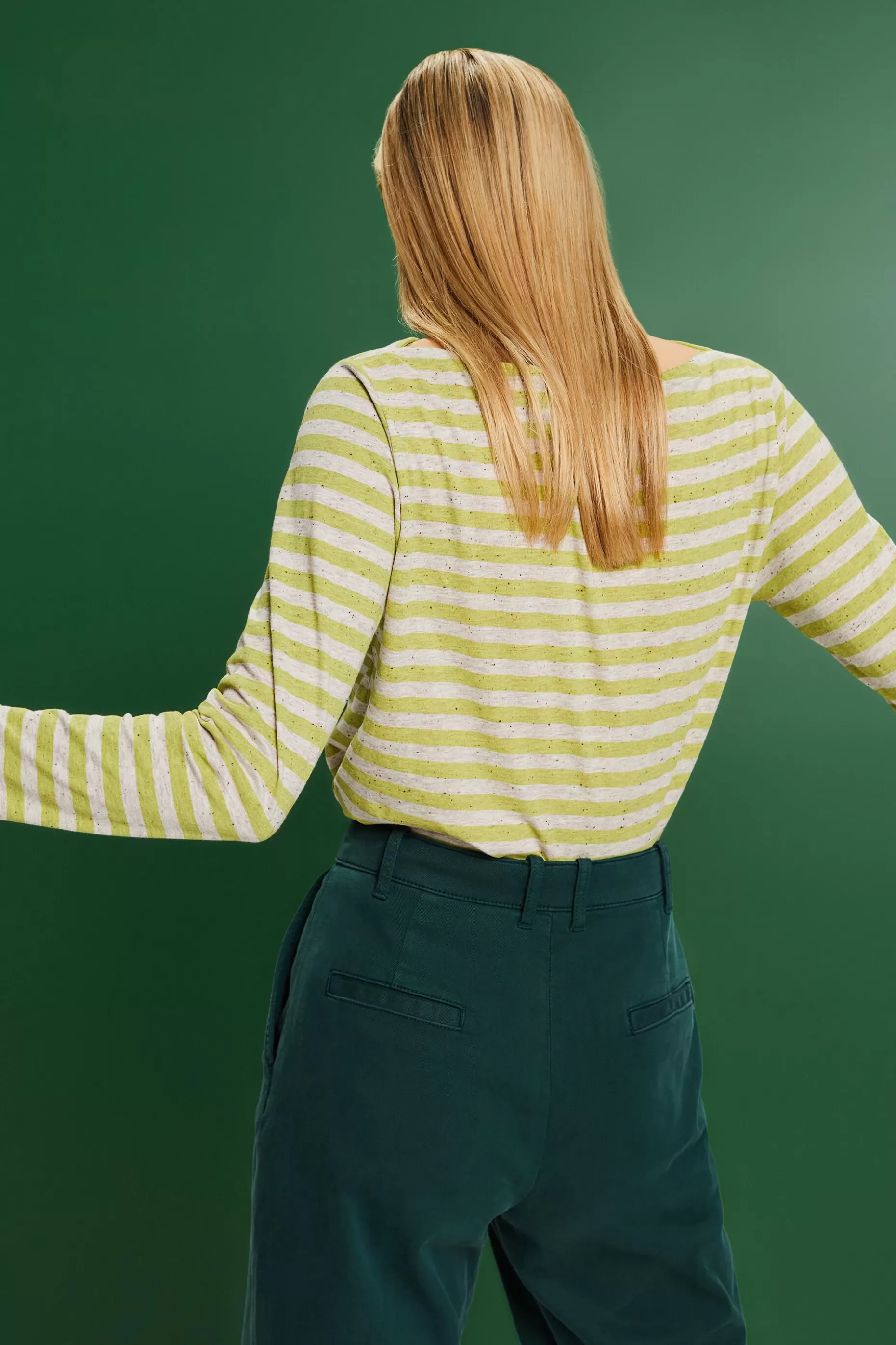 ESPRIT Striped Jersey Long Sleeve Top at our Online Shop *Women T-Shirts + Tops