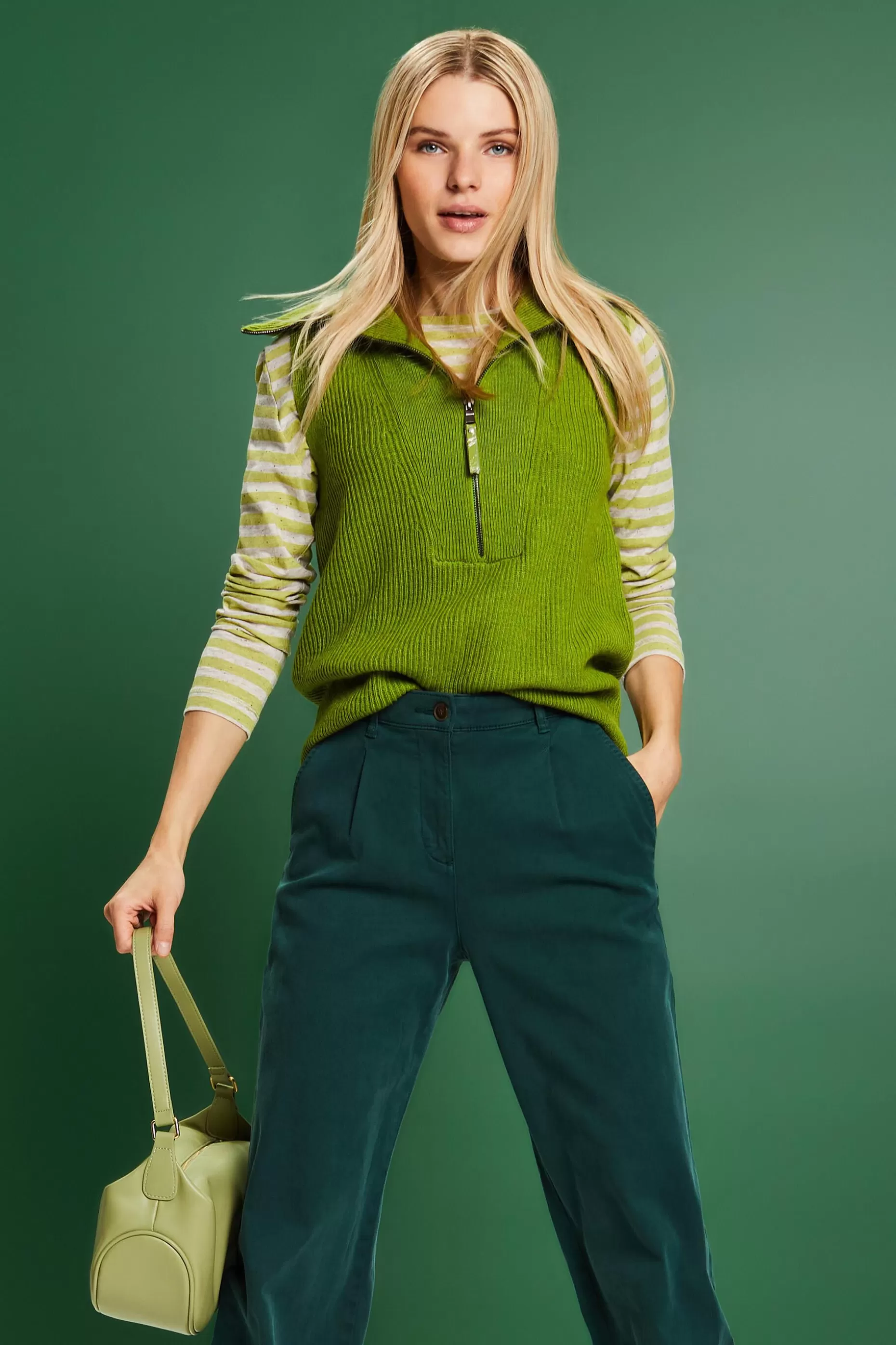 ESPRIT Striped Jersey Long Sleeve Top at our Online Shop *Women T-Shirts + Tops
