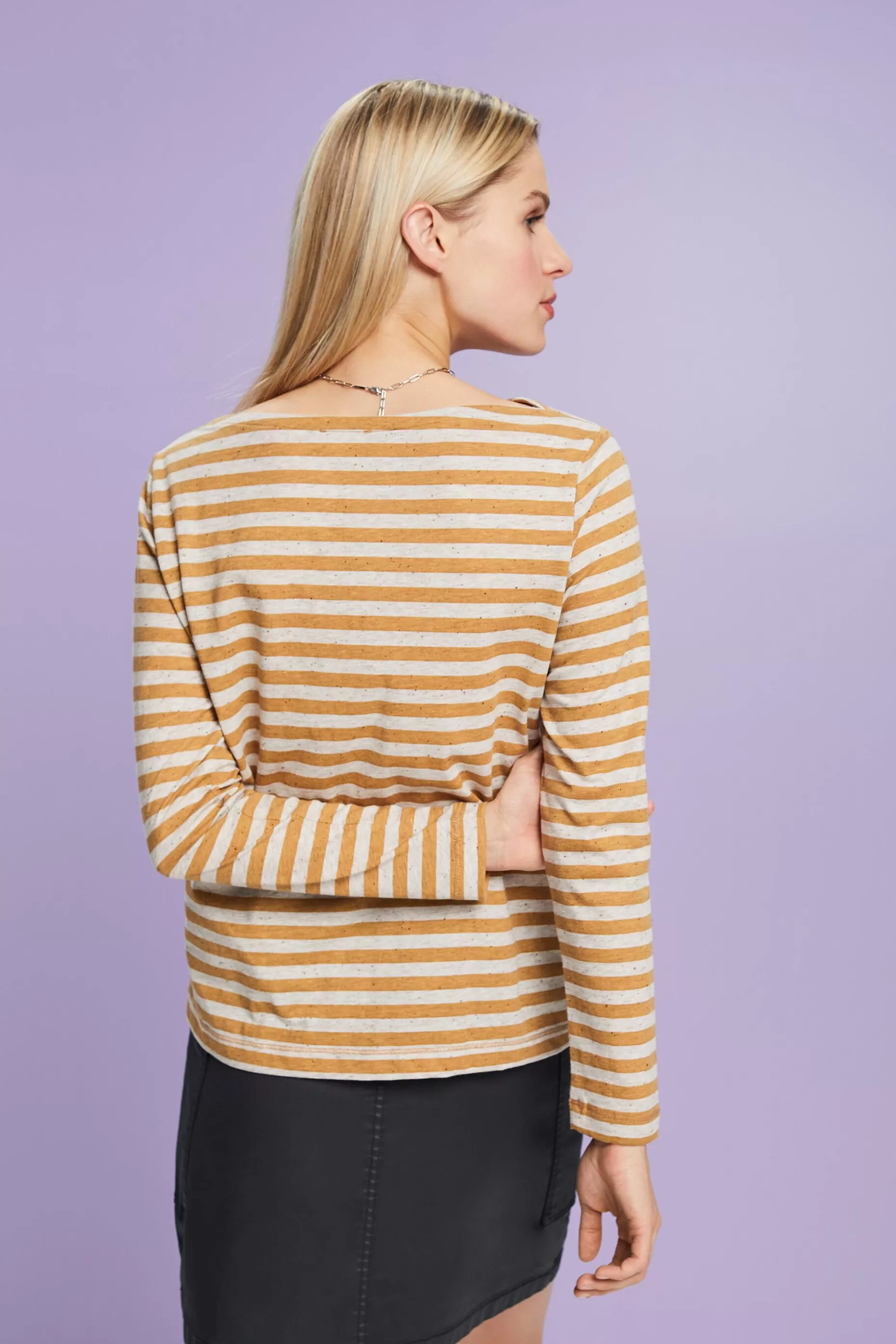 ESPRIT Striped Jersey Long Sleeve Top at our Online Shop *Women T-Shirts + Tops