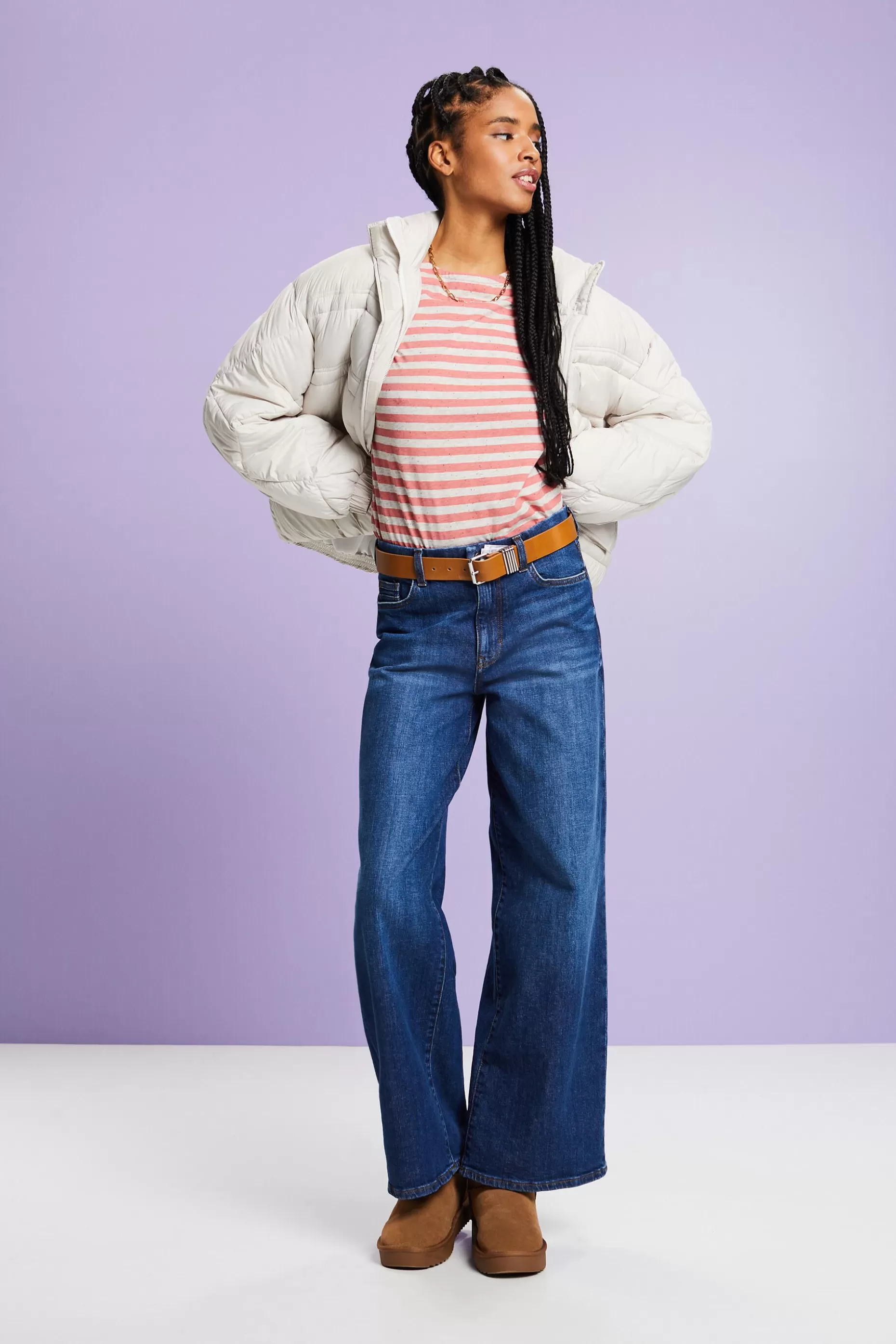 ESPRIT Striped Jersey Long Sleeve Top at our Online Shop *Women T-Shirts + Tops