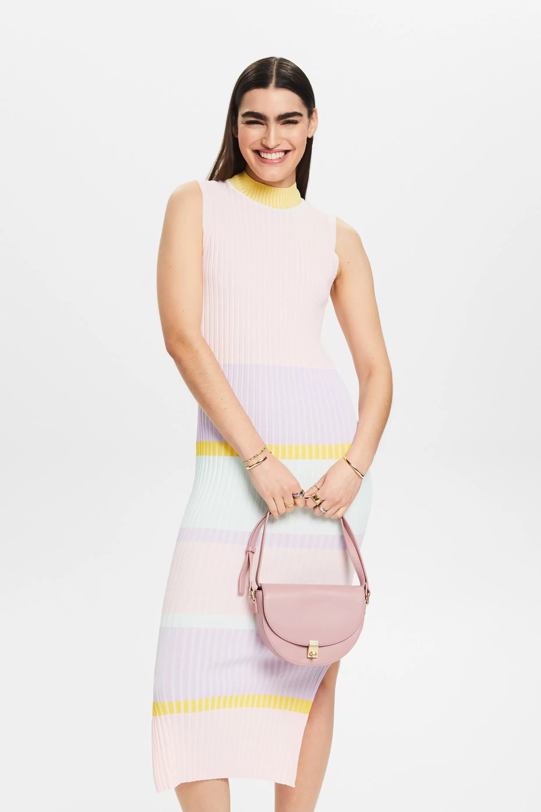 ESPRIT Striped Knit Sleeveless Midi Dress at our Online Shop *Women Dresses + Jumpsuits