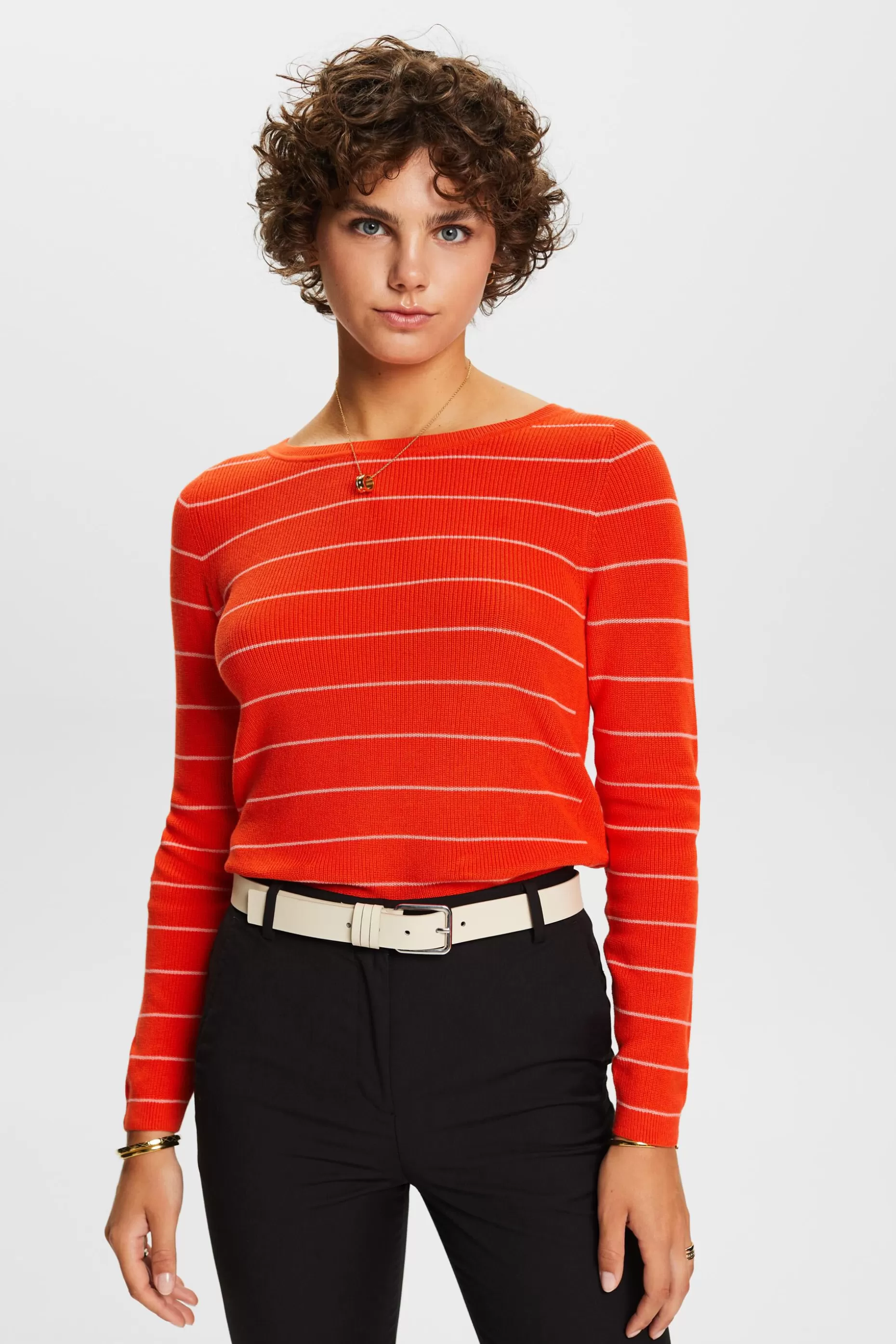 ESPRIT Striped knitted cotton jumper at our Online Shop *Women Sweaters