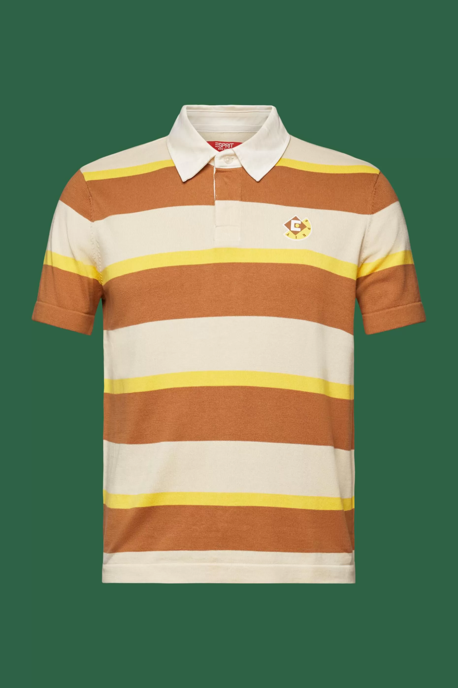 ESPRIT Striped Logo Cotton Polo T-Shirt at our Online Shop *Men Clearance 60%-70% Off