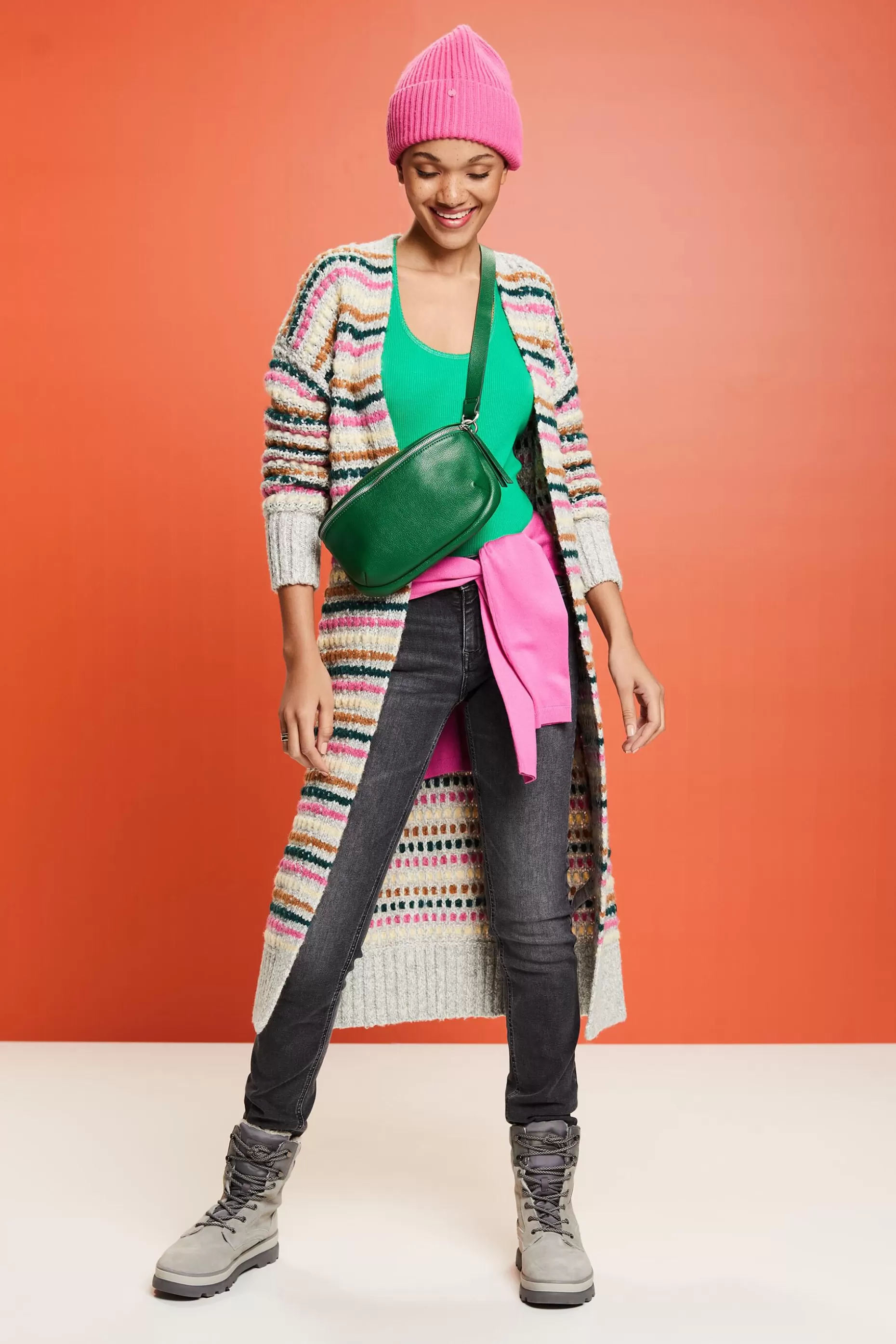 ESPRIT Striped Longline Cardigan at our Online Shop * Sale Under $75