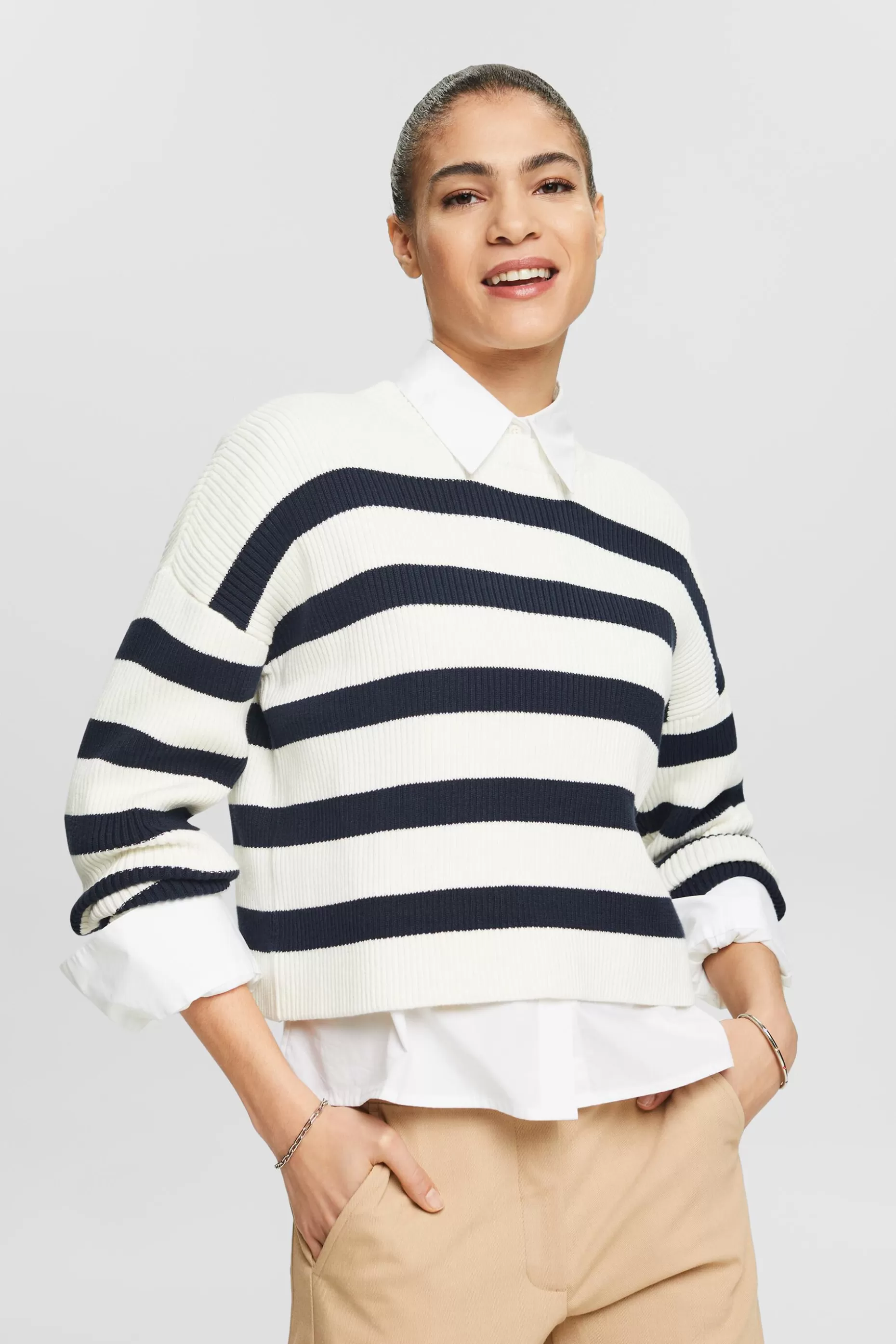 ESPRIT Striped Long-Sleeve Sweater at our Online Shop *Women Sweaters