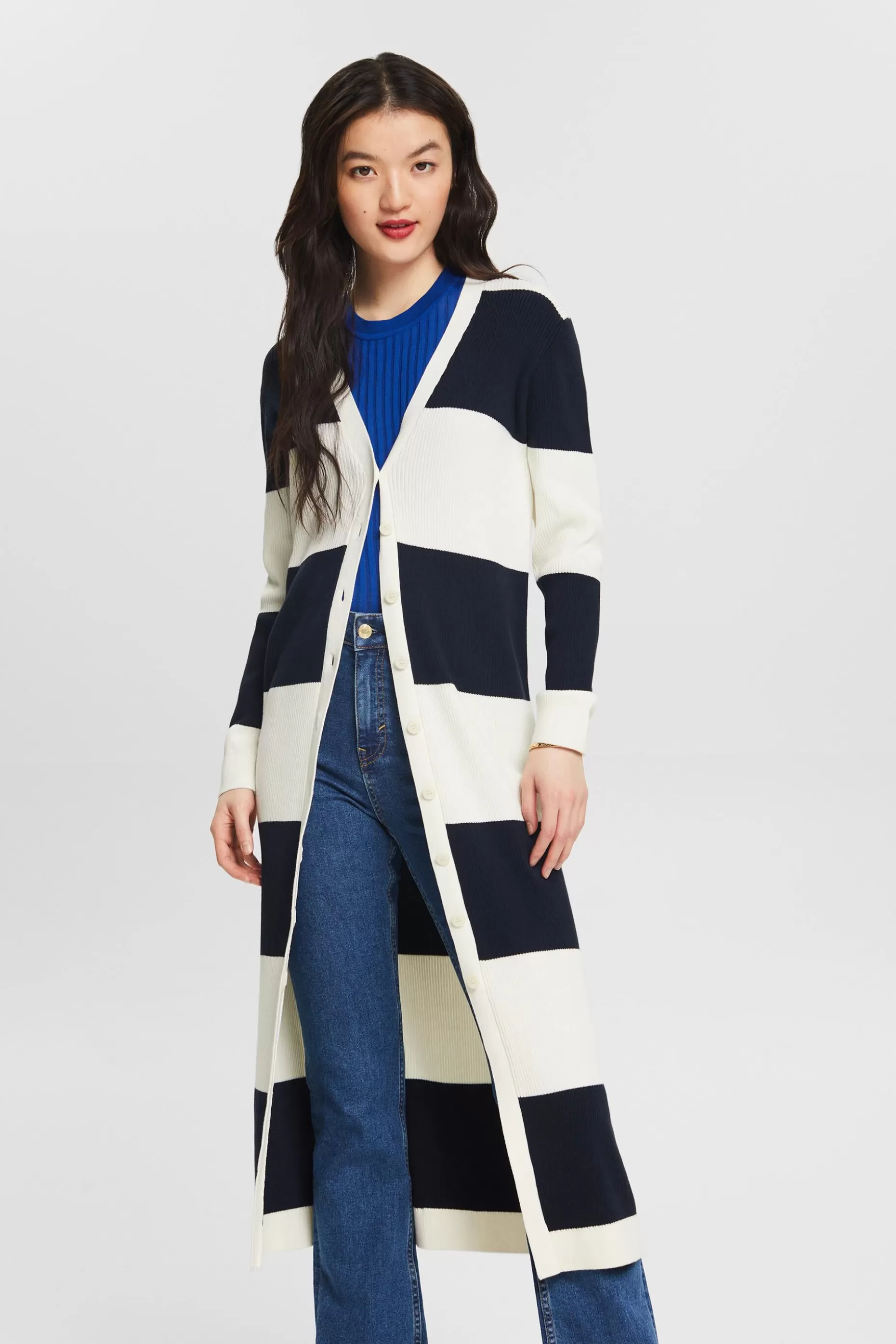 ESPRIT Striped Midi Sweater Cardigan at our Online Shop *Women Sweaters