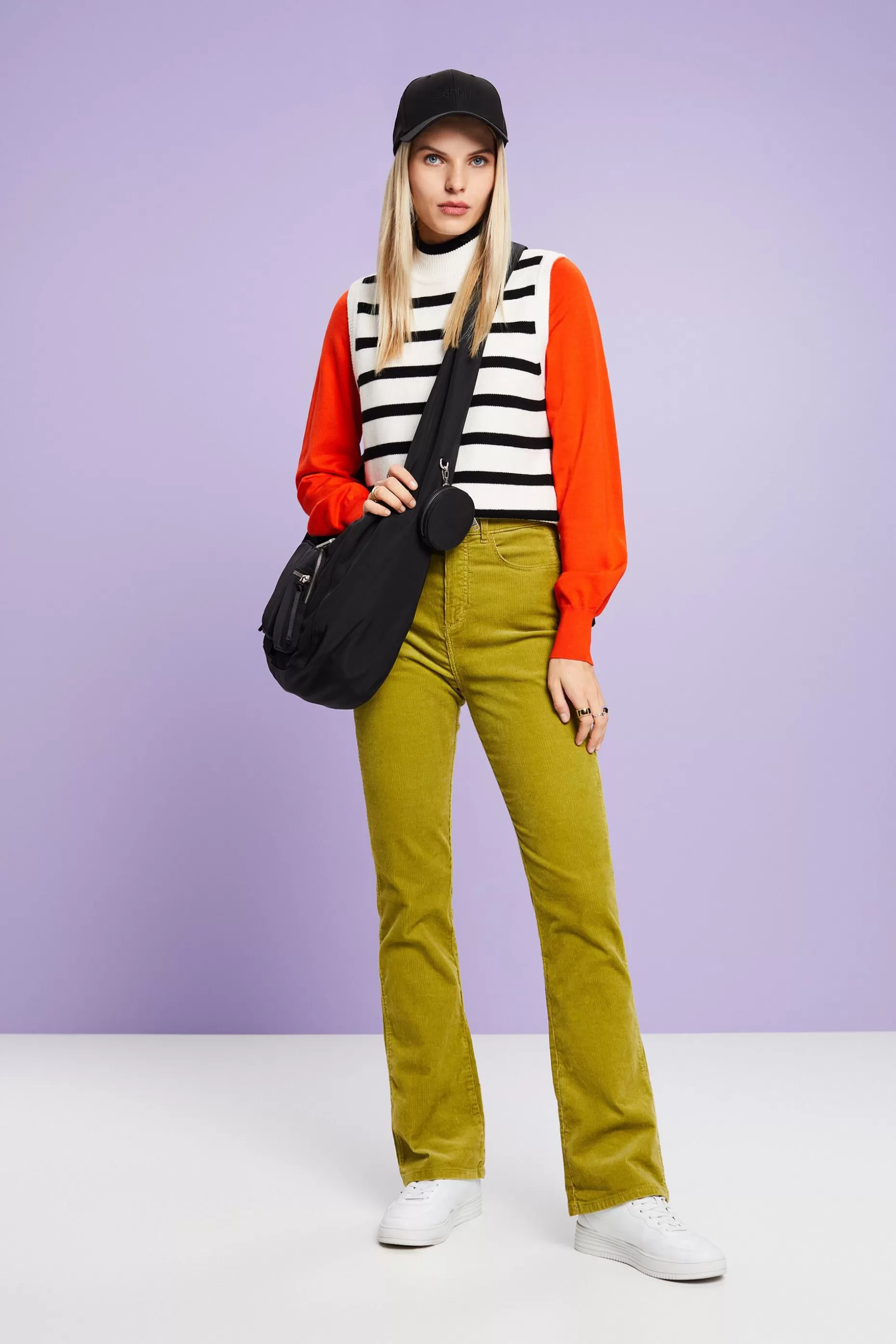 ESPRIT Striped Mockneck Sweater Vest at our Online Shop * Sale Under $50