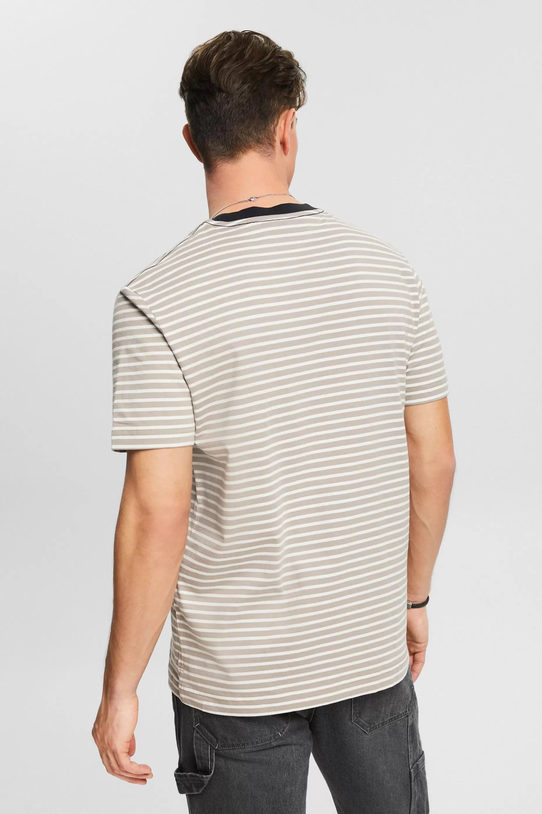 ESPRIT Striped Organic Cotton T-Shirt at our Online Shop *Men T-Shirts + Polos