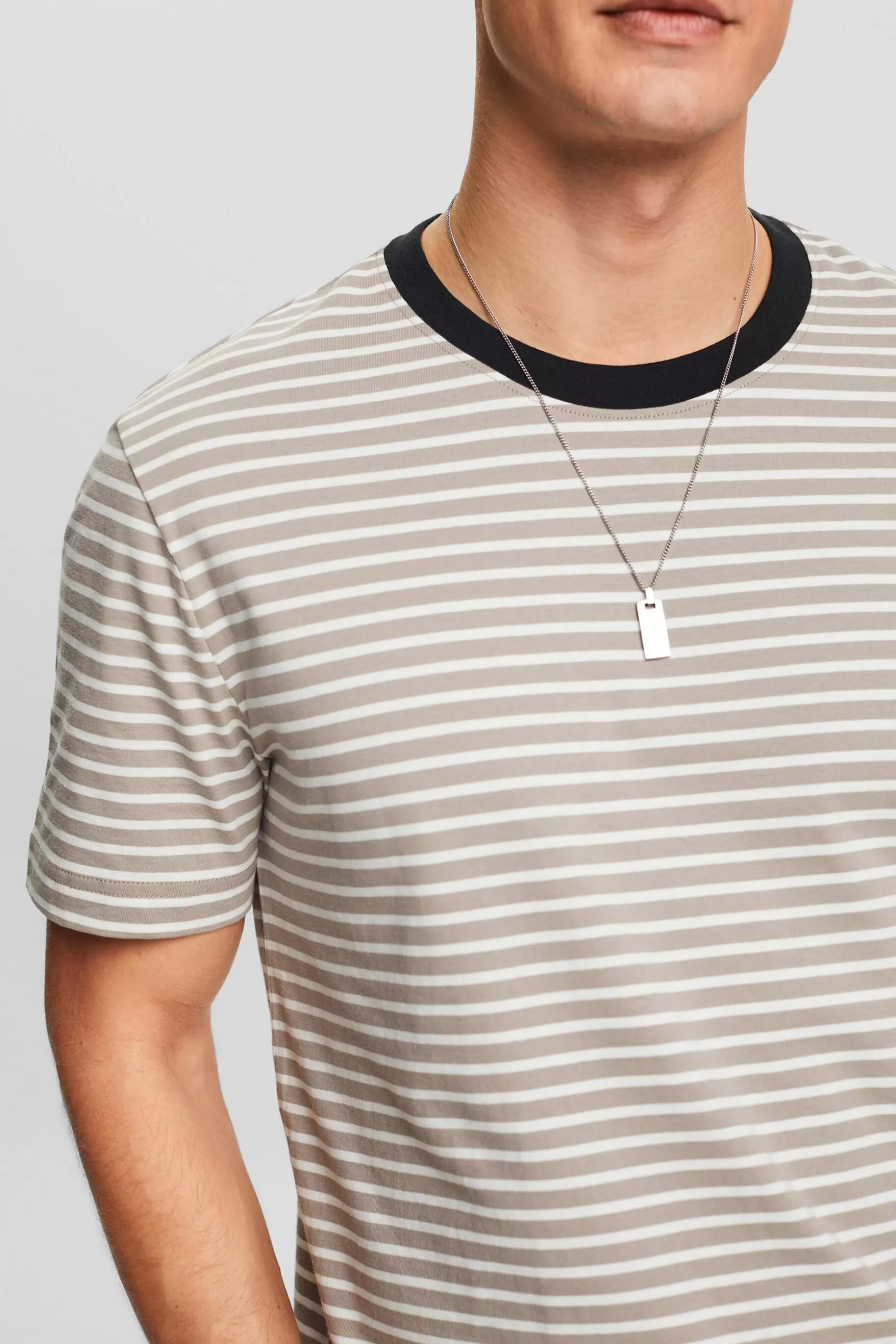 ESPRIT Striped Organic Cotton T-Shirt at our Online Shop *Men T-Shirts + Polos