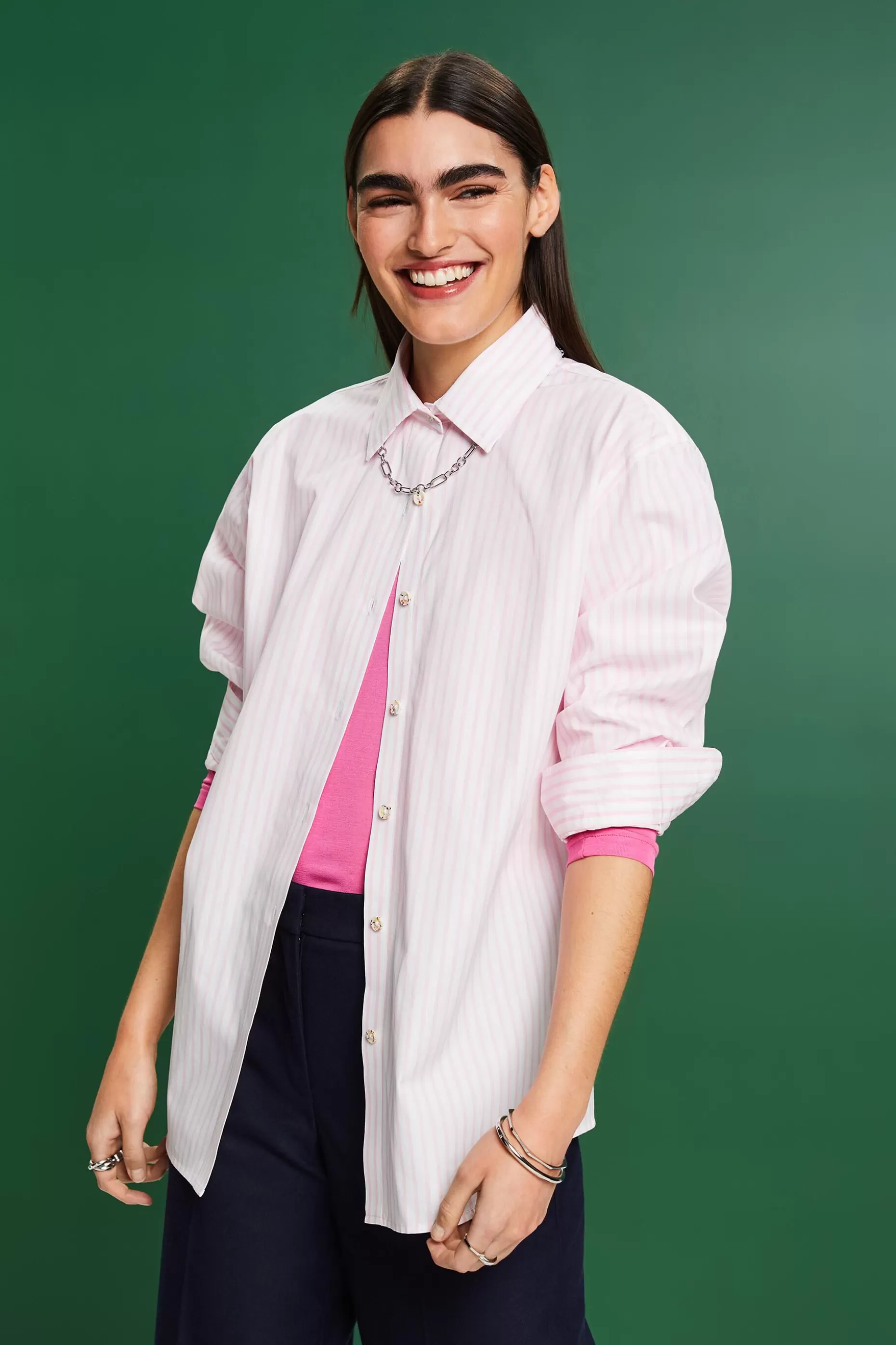 ESPRIT Striped Poplin Shirt at our Online Shop *Women The Pastel Edit